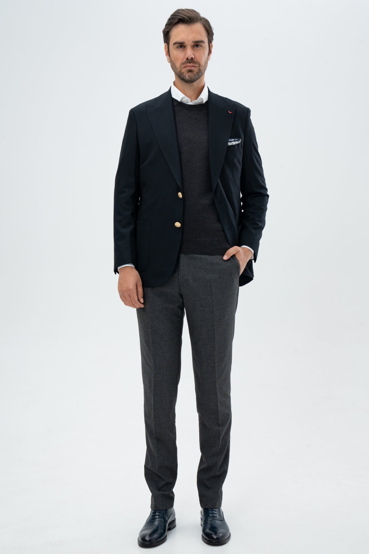 SACOU REGULAR FIT D'S DAMAT  - Bleumarin