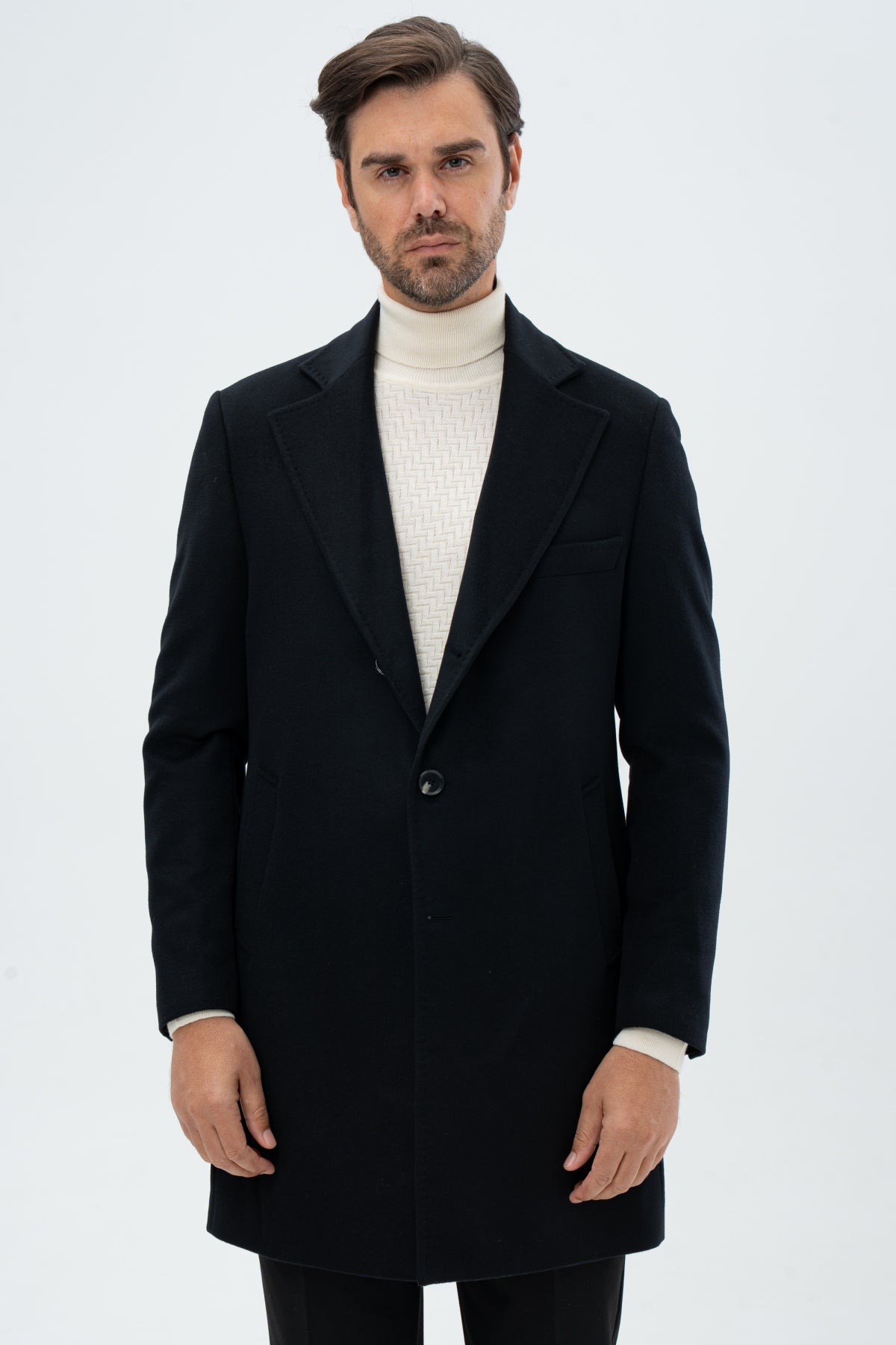 PALTON REGULAR FIT D'S DAMAT   - Negru