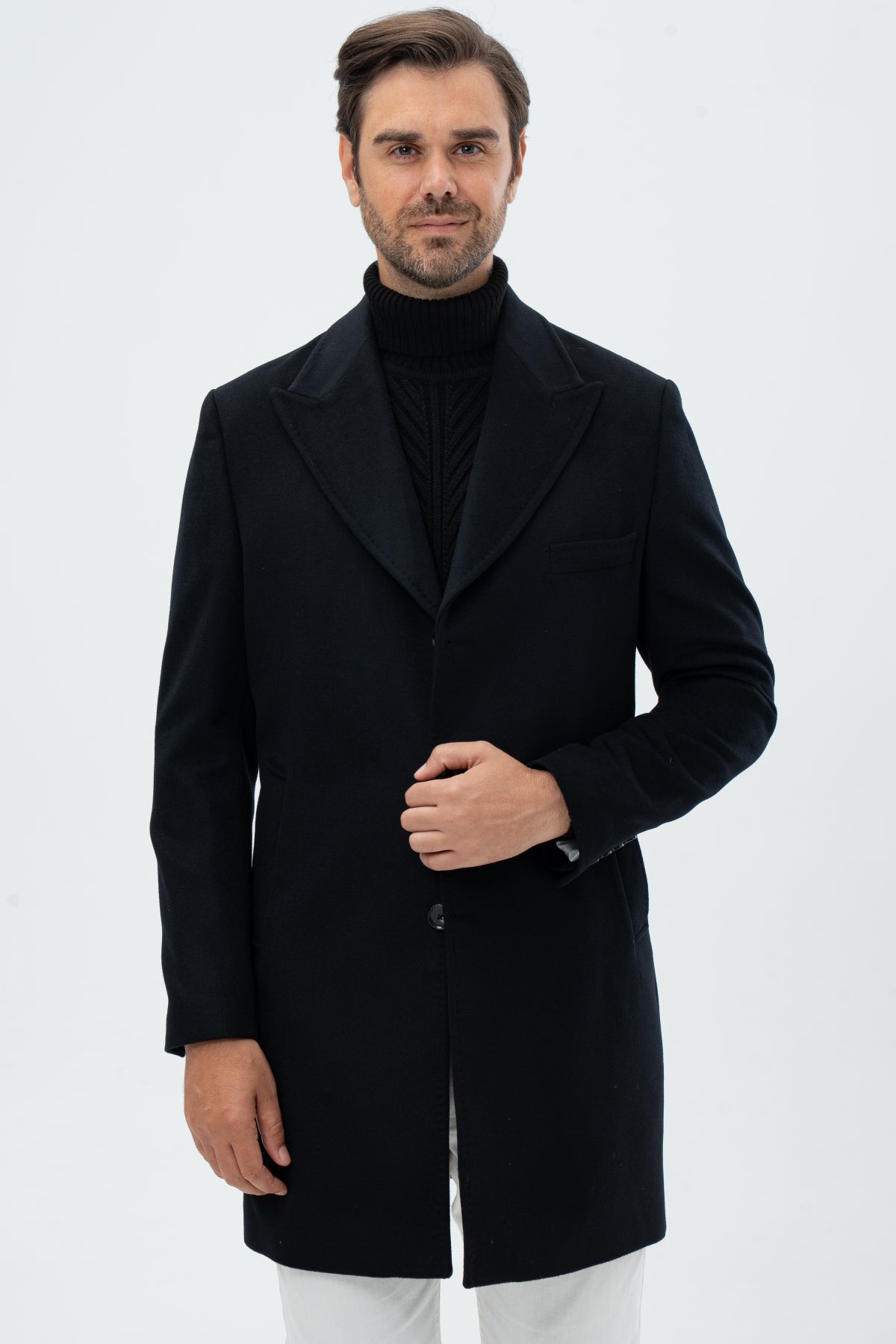 PALTON REGULAR FIT D'S DAMAT   - Negru