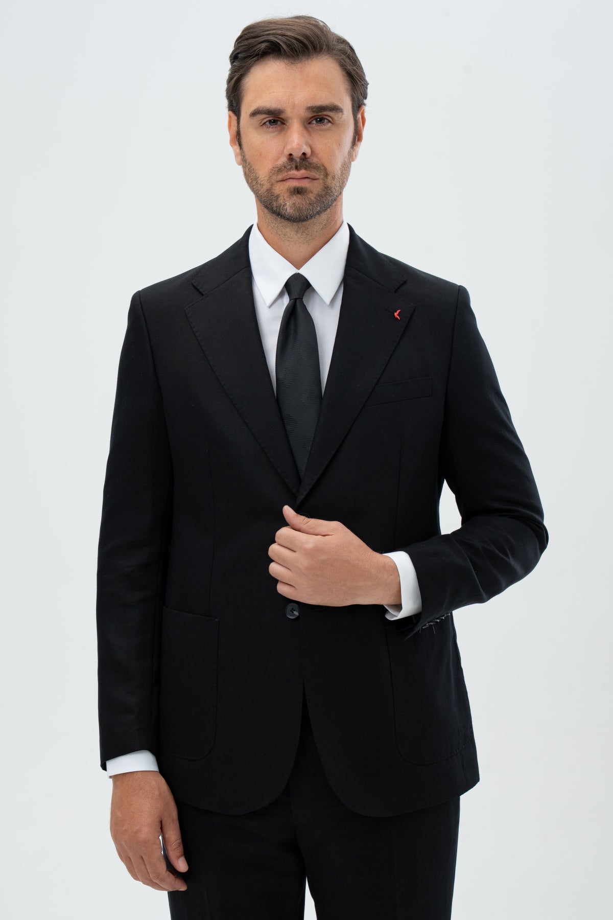 COSTUM REGULAR FIT D'S DAMAT  - Negru