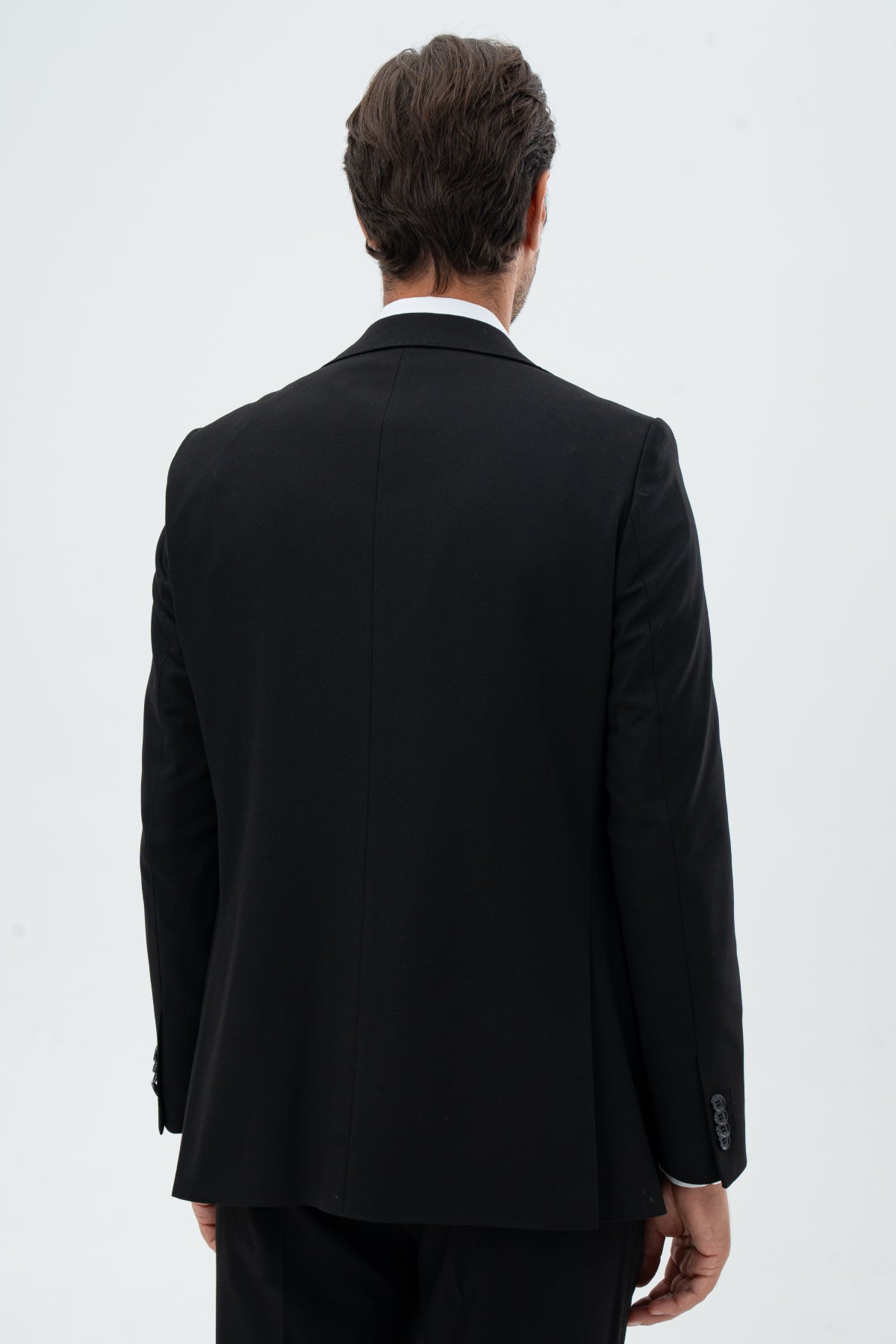 COSTUM CU VESTA REGULAR FIT D'S DAMAT  - Negru