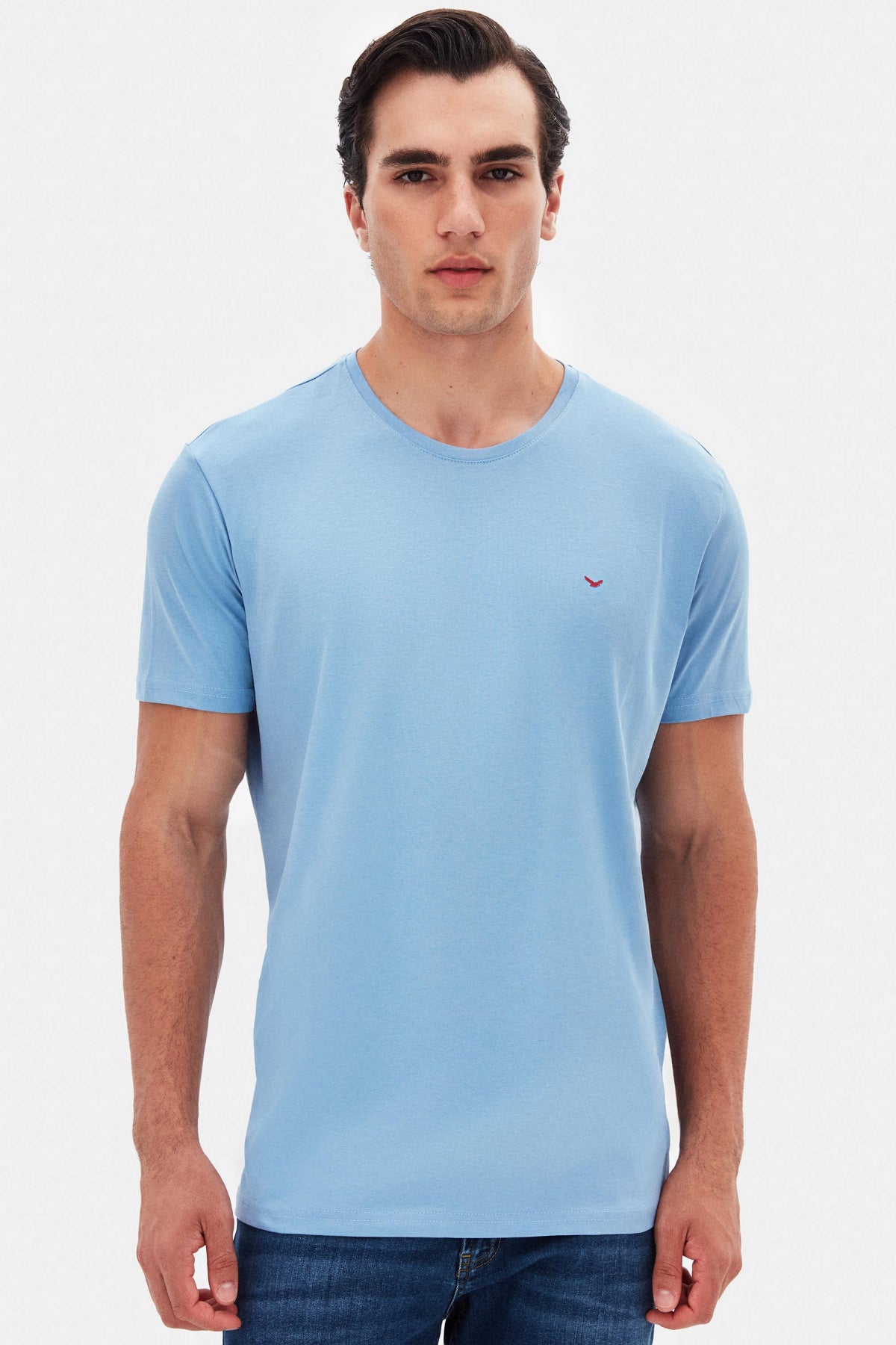 TRICOU SLIM FIT D'S DAMAT  - Indigo Deschis