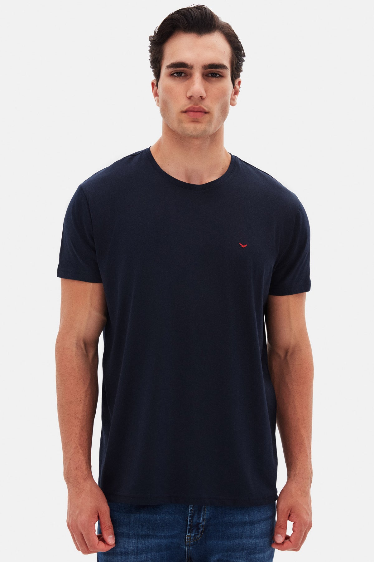 TRICOU SLIM FIT D'S DAMAT  - Bleumarin