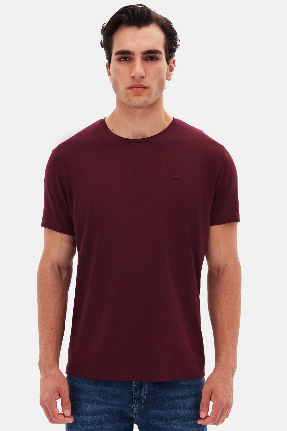TRICOU SLIM FIT D'S DAMAT  - Vișiniu
