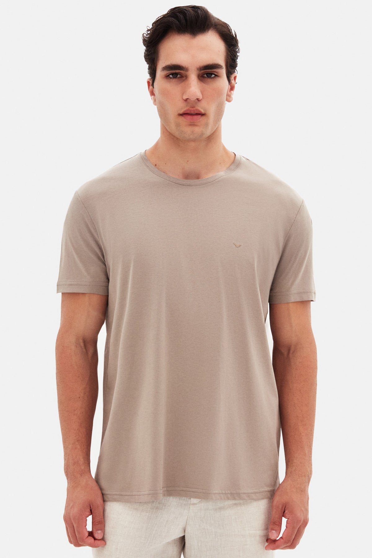 TRICOU SLIM FIT D'S DAMAT  - Bej