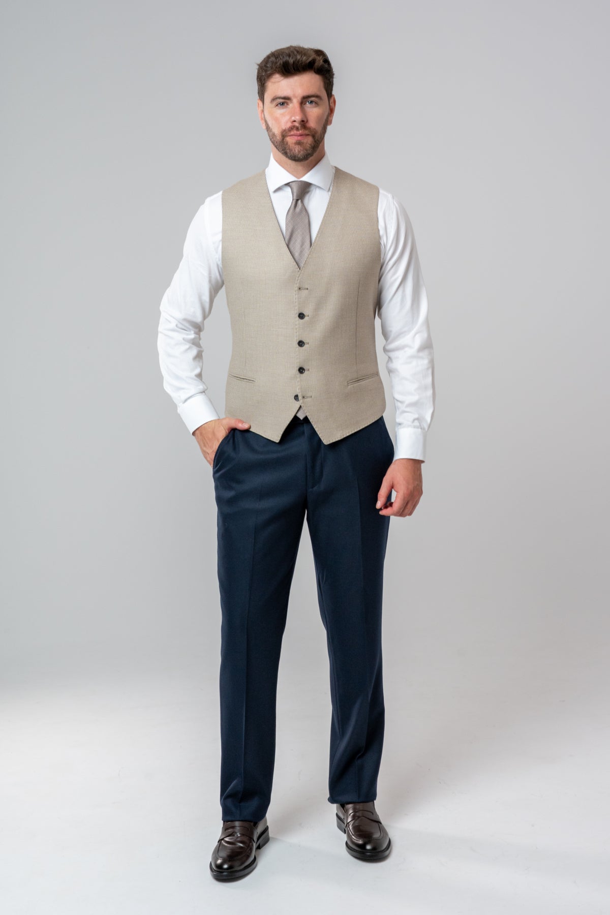 COSTUM CU VESTA SLIM FIT D'S DAMAT  - Bordo