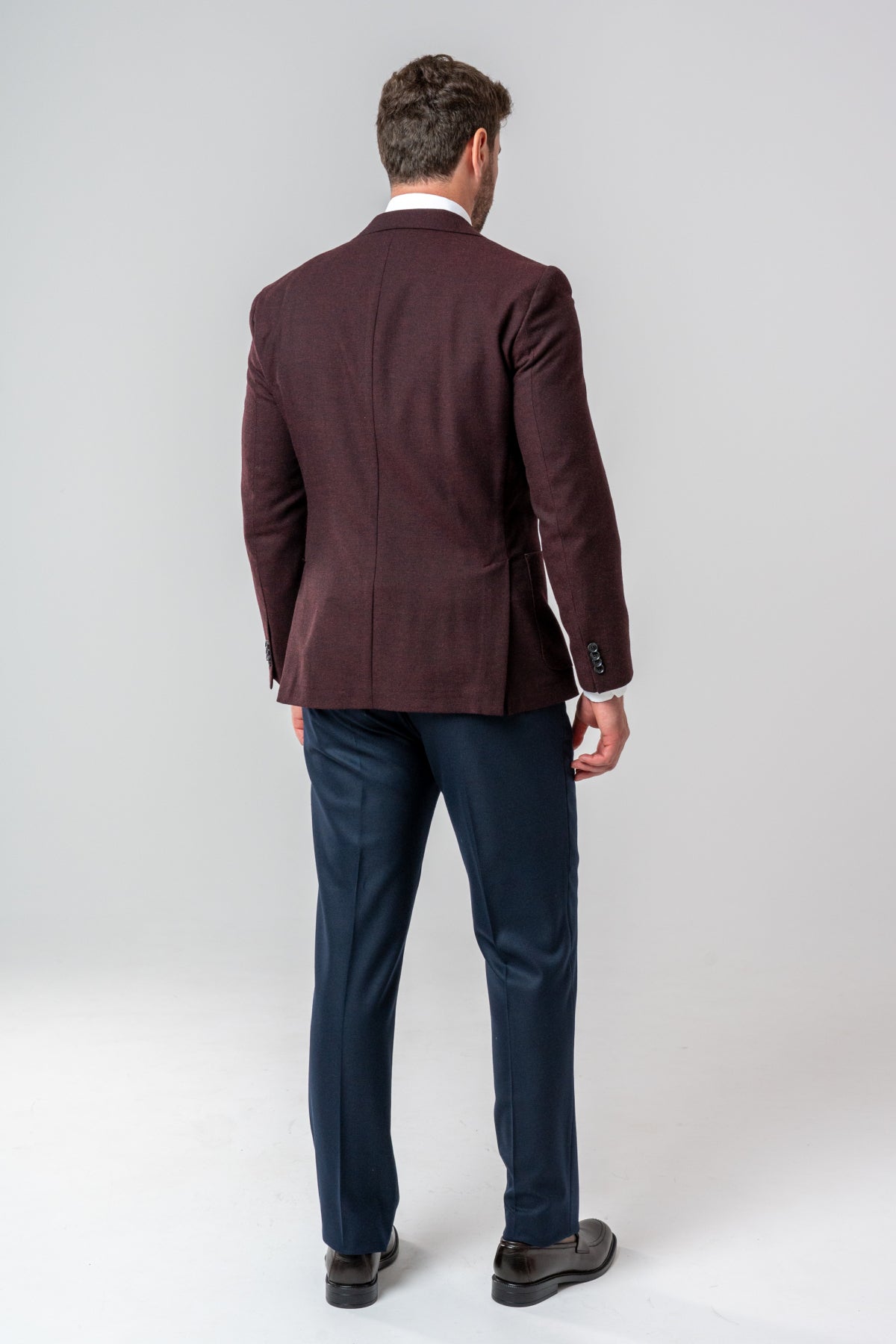 COSTUM CU VESTA SLIM FIT D'S DAMAT  - Bordo