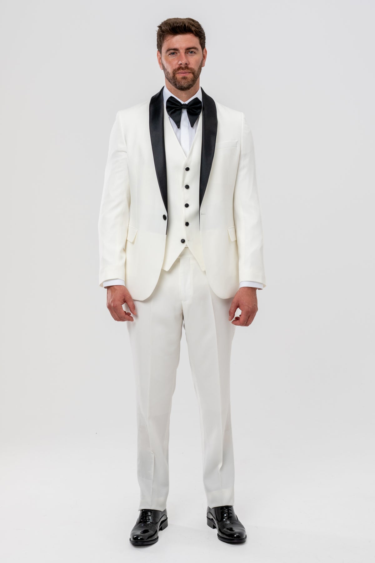 COSTUM CU VESTA SLIM FIT D'S DAMAT  - Ecru