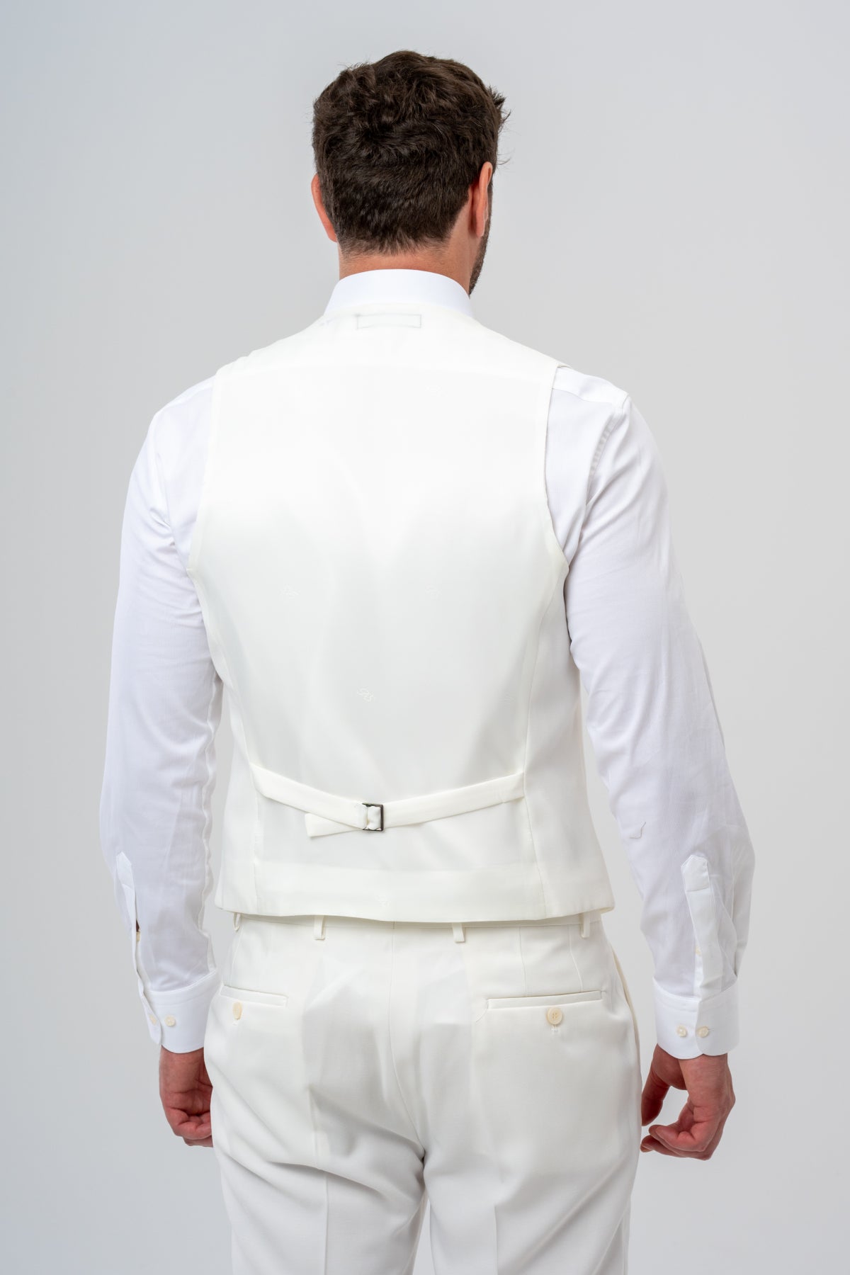 COSTUM CU VESTA SLIM FIT D'S DAMAT  - Ecru