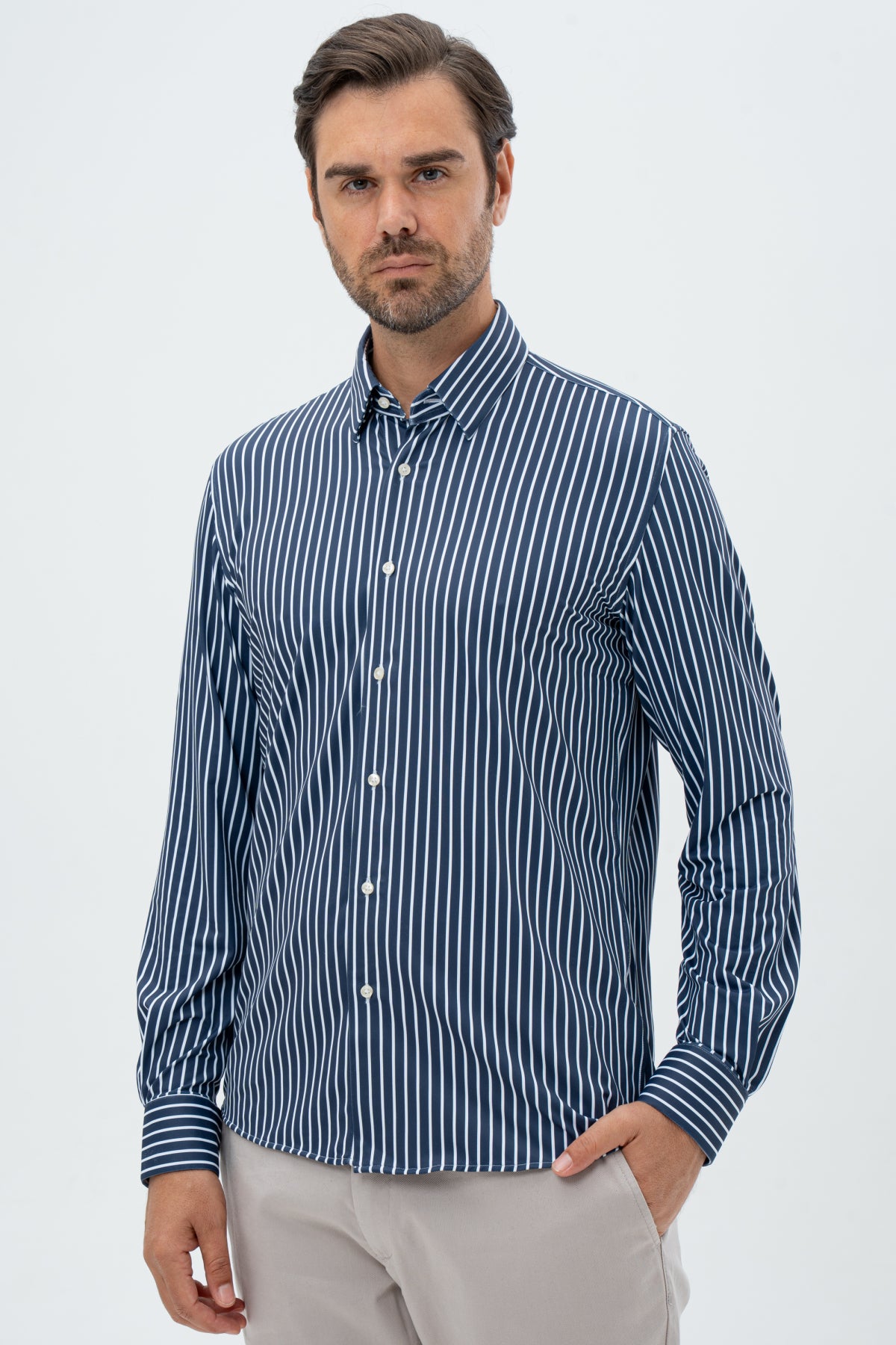 CAMASA SLIM FIT D'S DAMAT  - Bleumarin