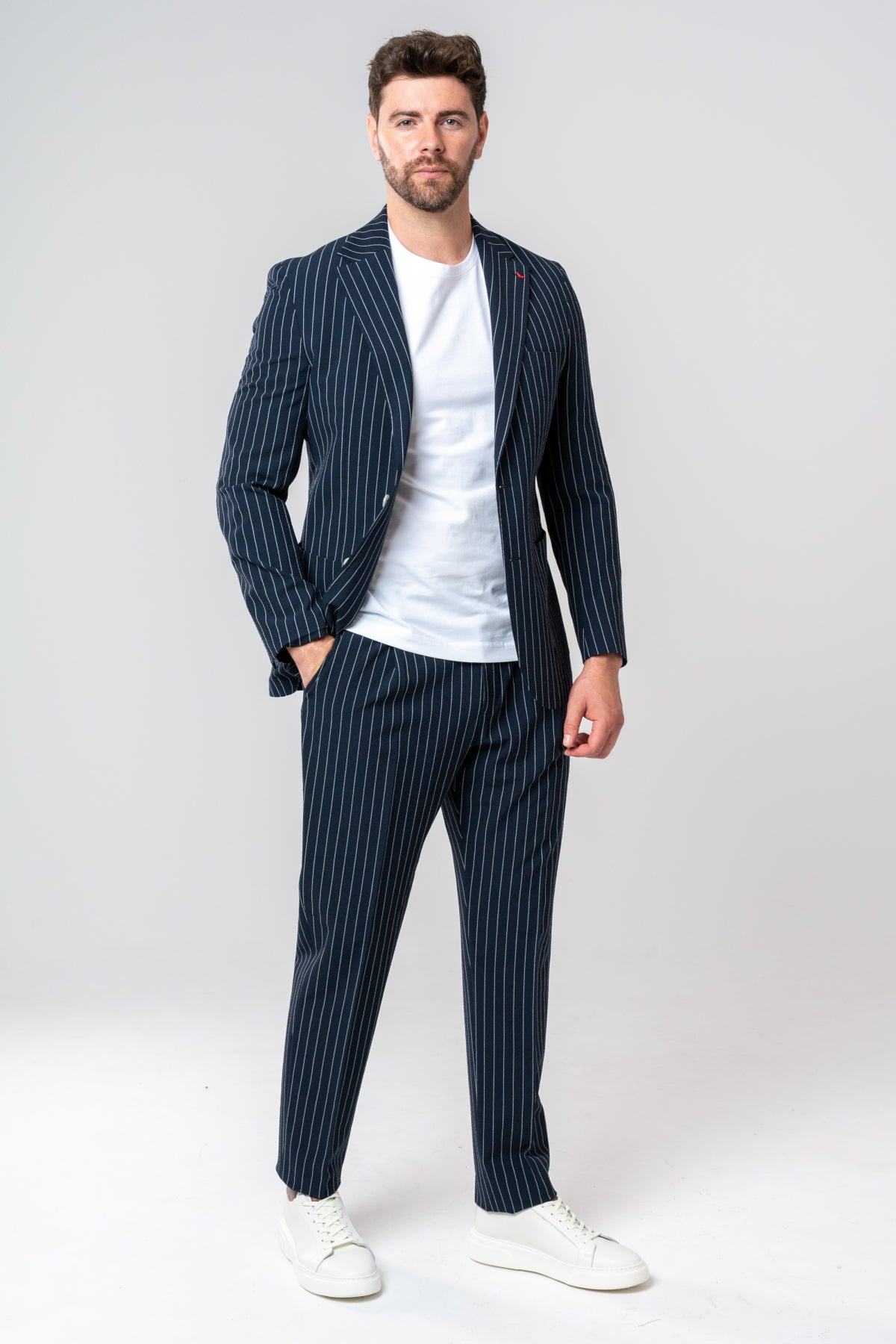 COSTUM CASUAL SLIM FIT D'S DAMAT  - Bleumarin