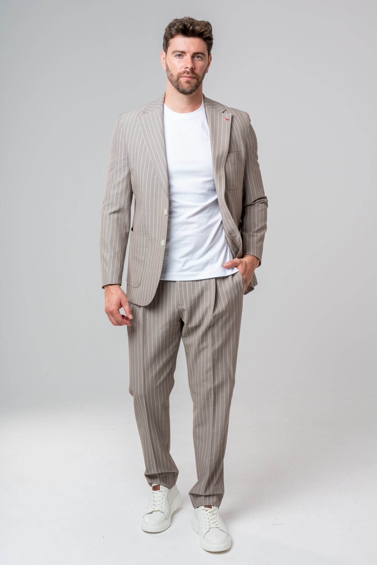 COSTUM CASUAL SLIM FIT D'S DAMAT  - Bej
