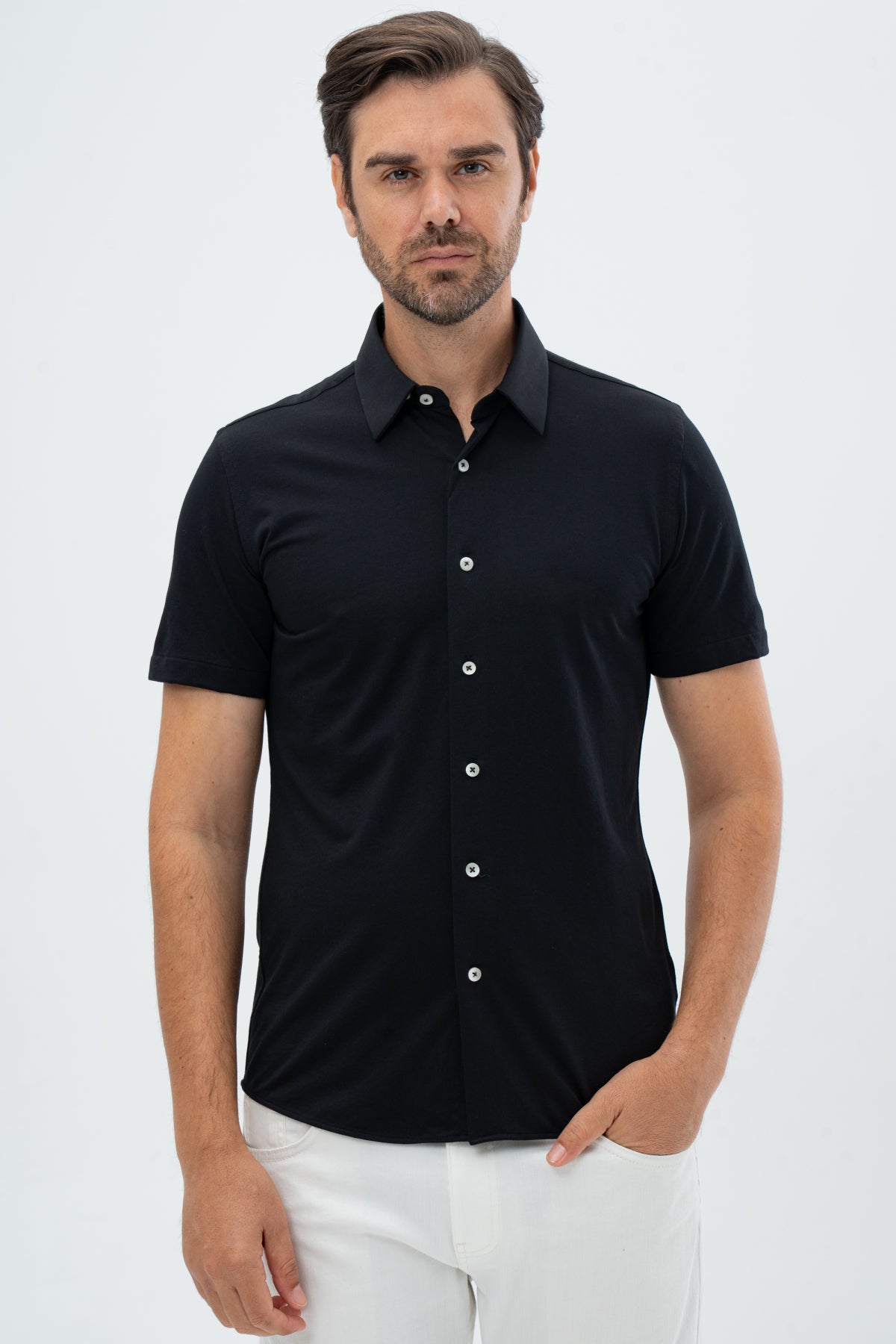 CAMASA SLIM FIT  D'S DAMAT  - Negru