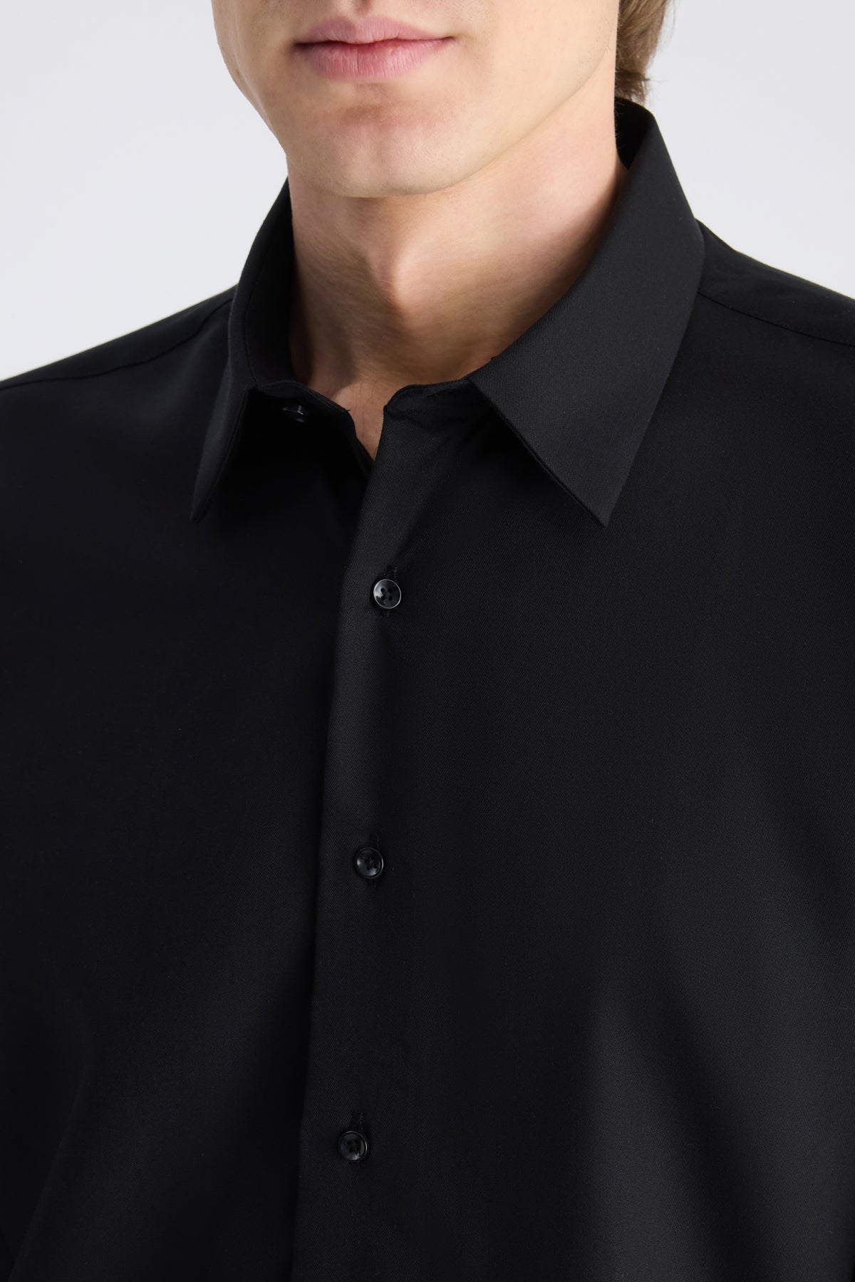 CAMASA SLIM FIT D'S DAMAT  - Negru