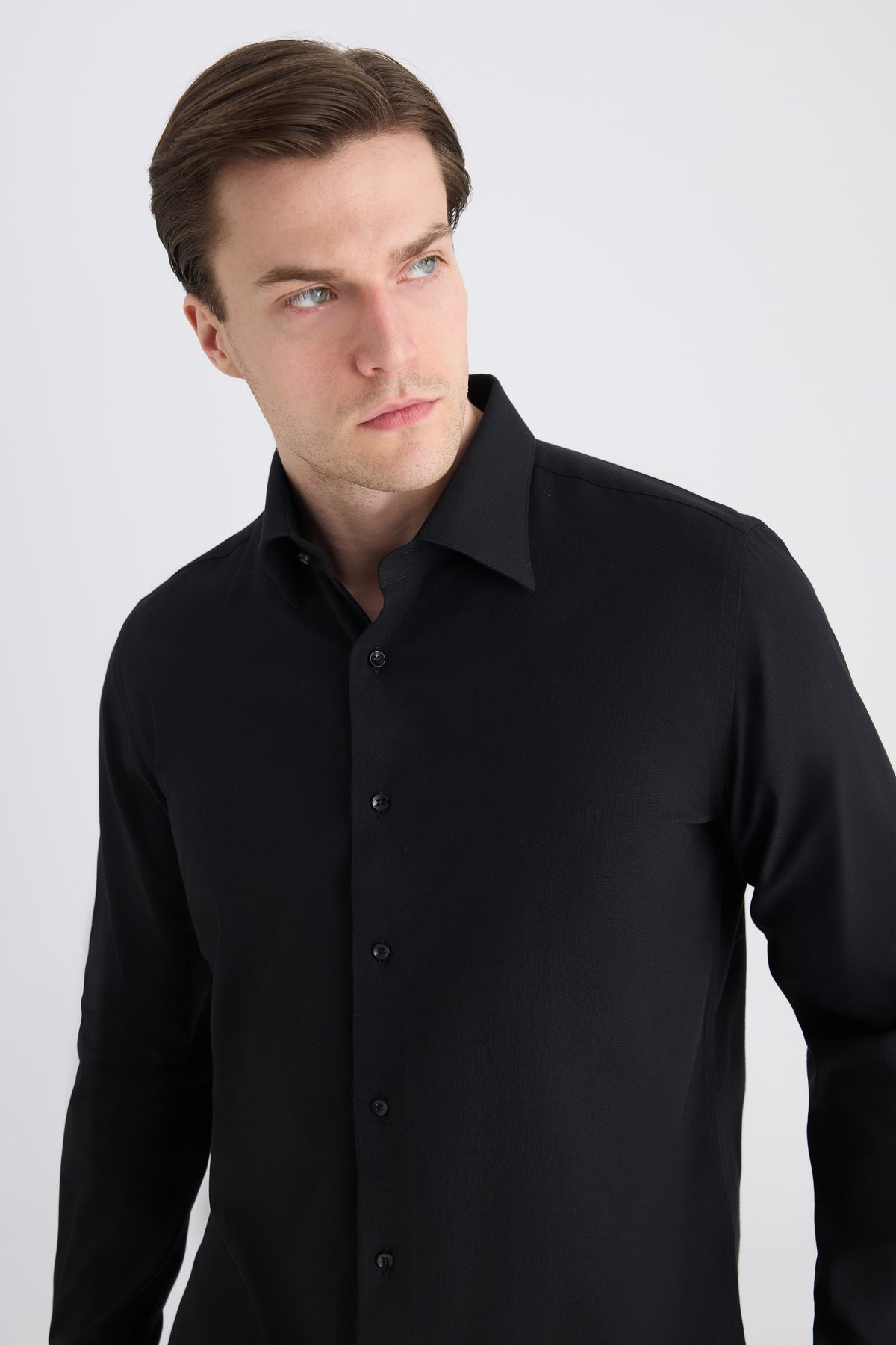 CAMASA SLIM FIT D'S DAMAT  - Negru