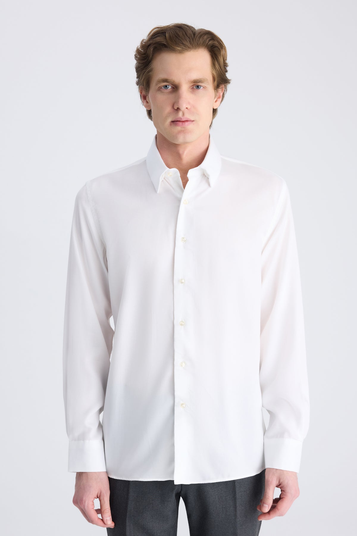 CAMASA SLIM FIT D'S DAMAT  - Alb