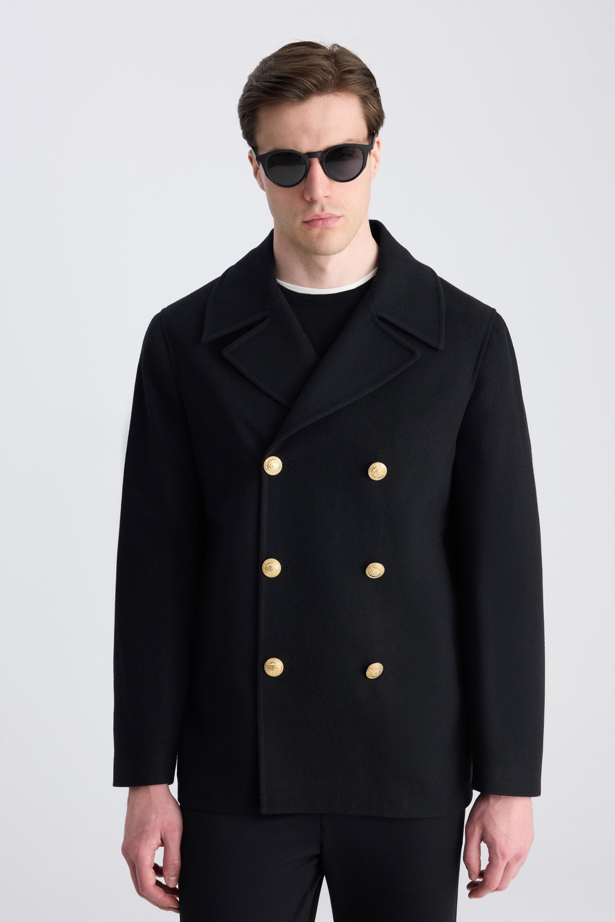 PALTON SLIM FIT D'S DAMAT  - Negru