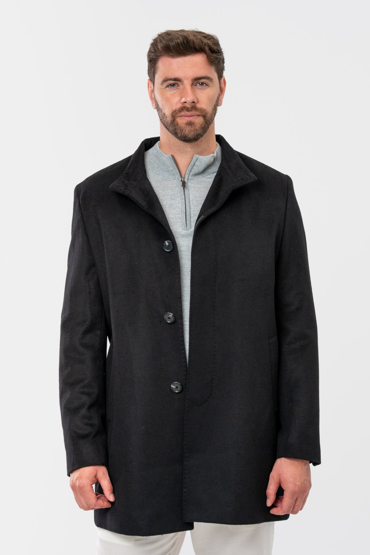 PALTON SLIM FIT D'S DAMAT  - Negru