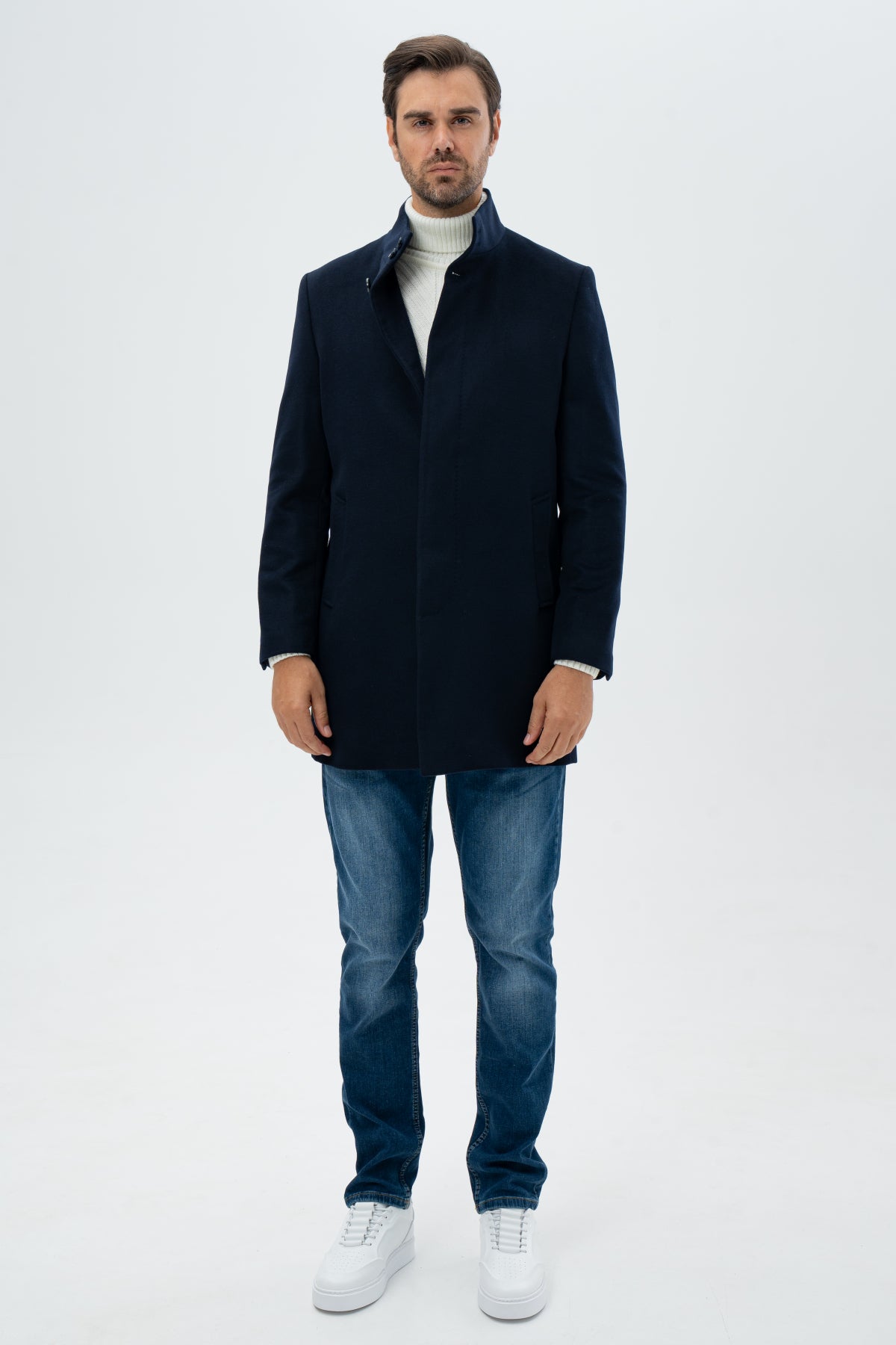 PALTON SLIM FIT D'S DAMAT   - Bleumarin