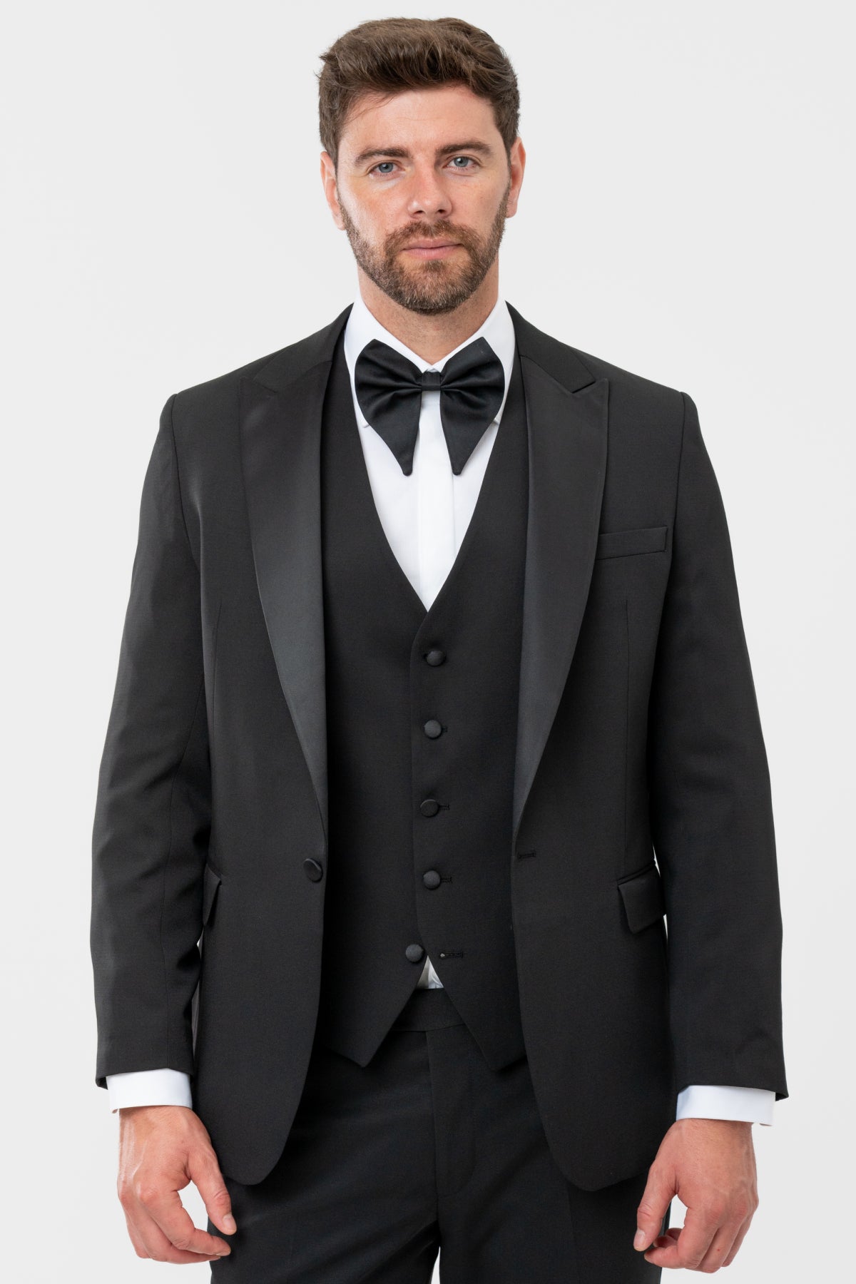 COSTUM CU VESTA SLIM FIT D'S DAMAT  - Negru