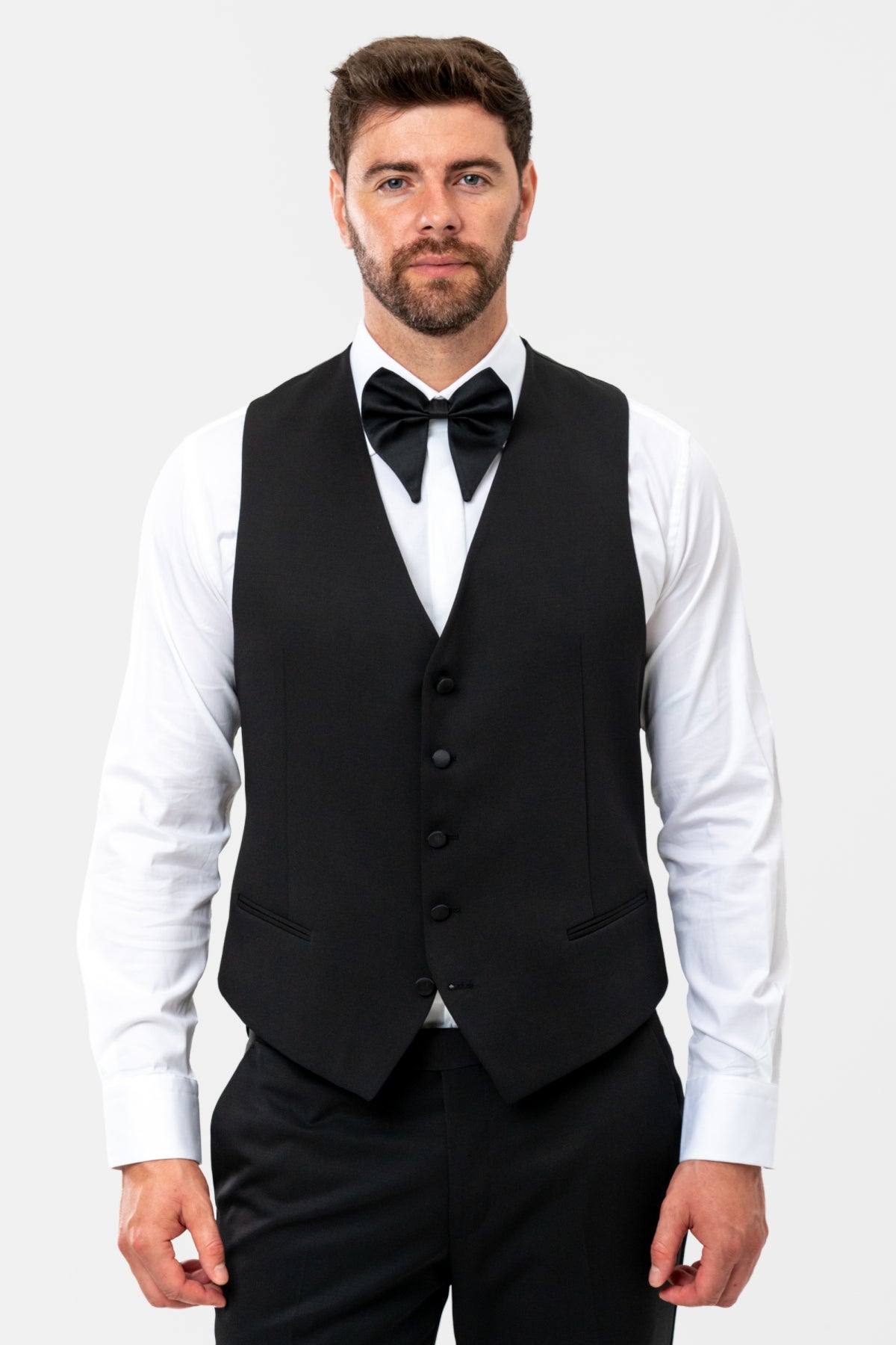 COSTUM CU VESTA SLIM FIT D'S DAMAT  - Negru