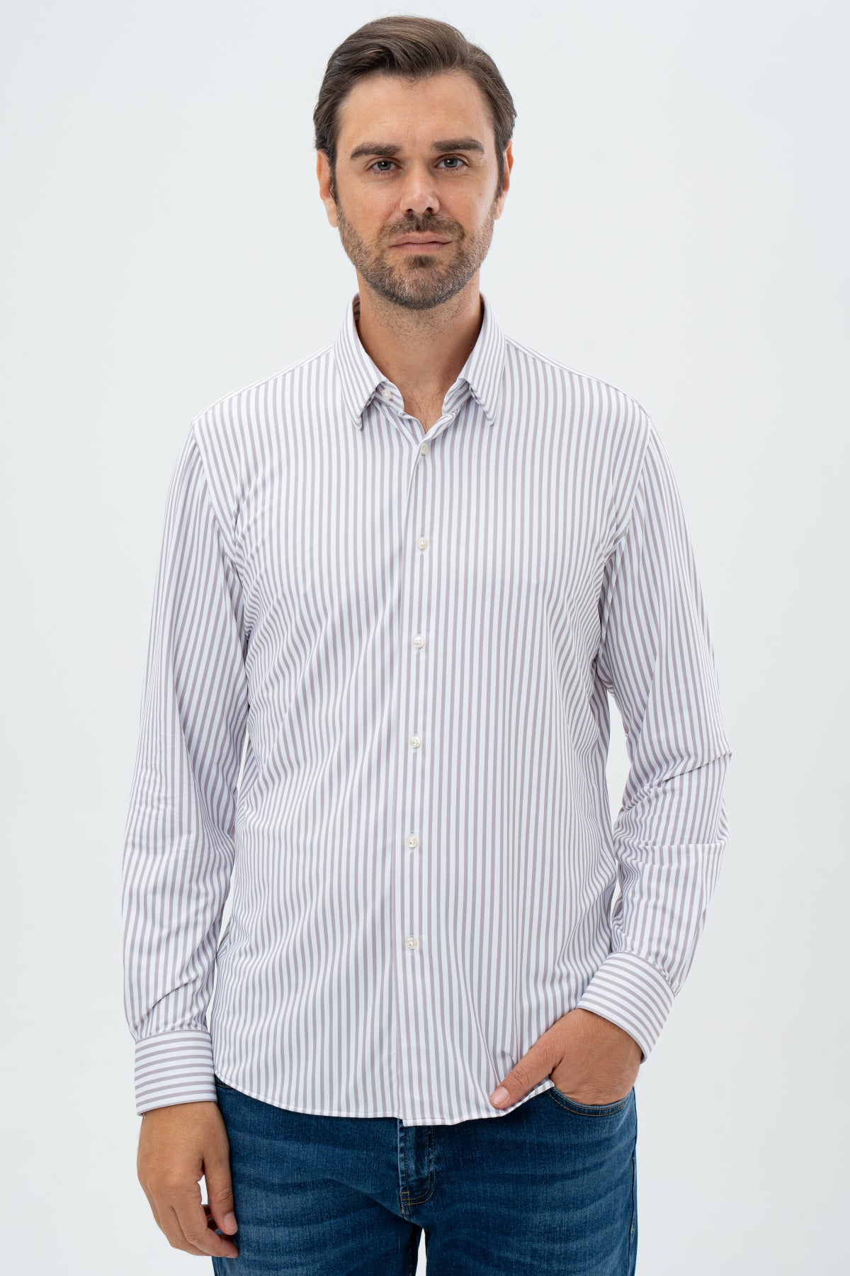 CAMASA SLIM FIT D'S DAMAT  - Bej