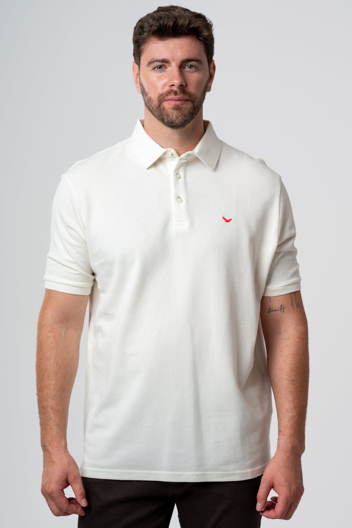 TRICOU REGULAR FIT D'S DAMAT  - Ecru
