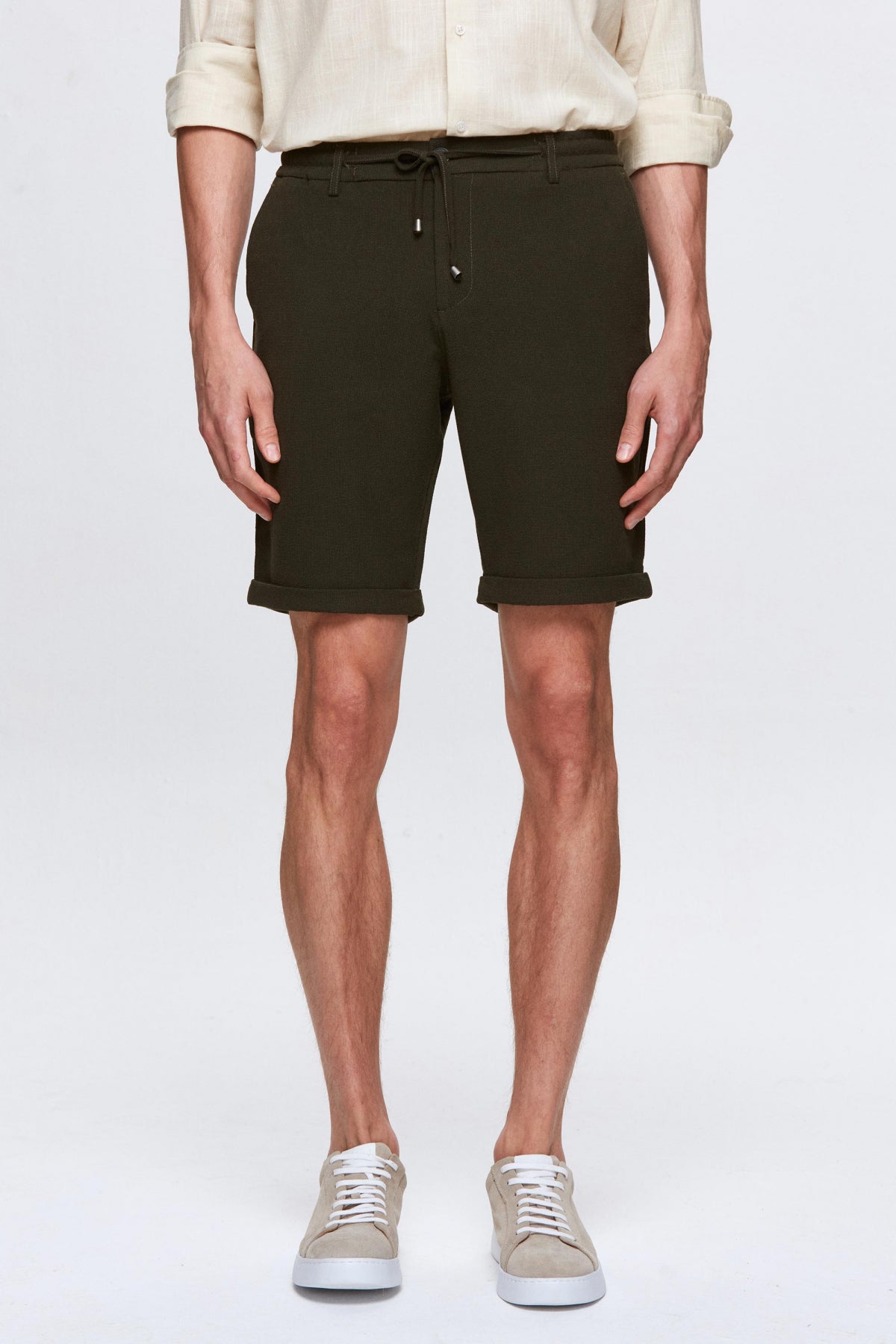PANTALONI SCURTI D'S DAMAT  - Kaki
