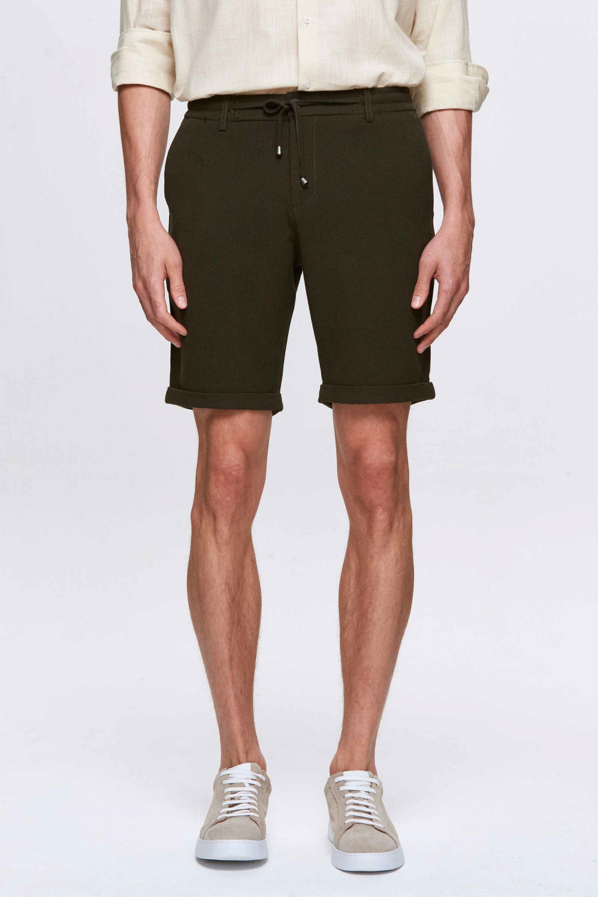 PANTALONI SCURTI D'S DAMAT  - Kaki