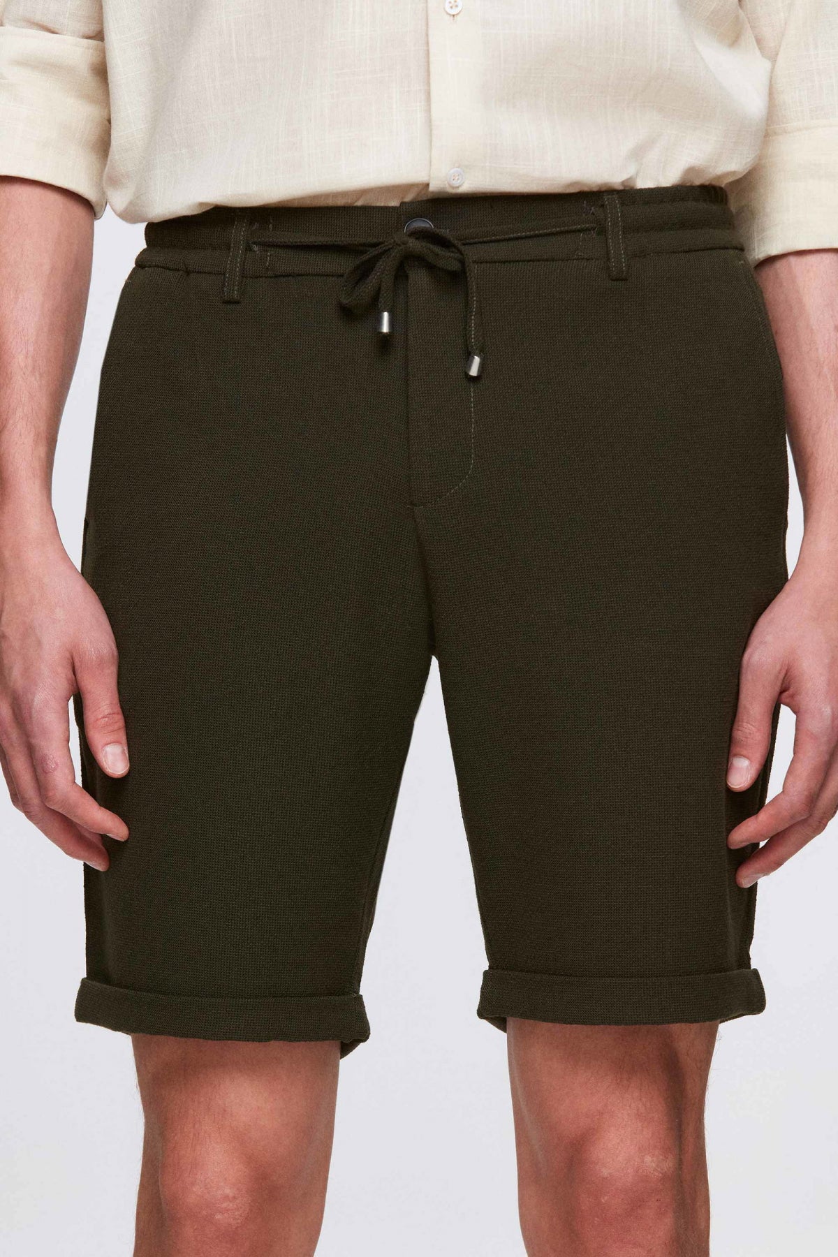 PANTALONI SCURTI D'S DAMAT  - Kaki