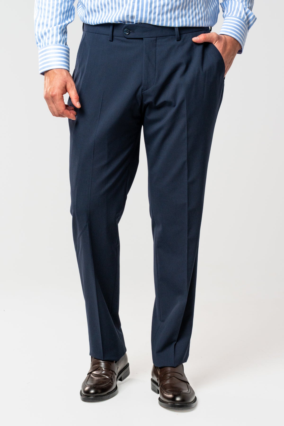 PANTALONI  D'S DAMAT SLIM FIT  - Bleumarin