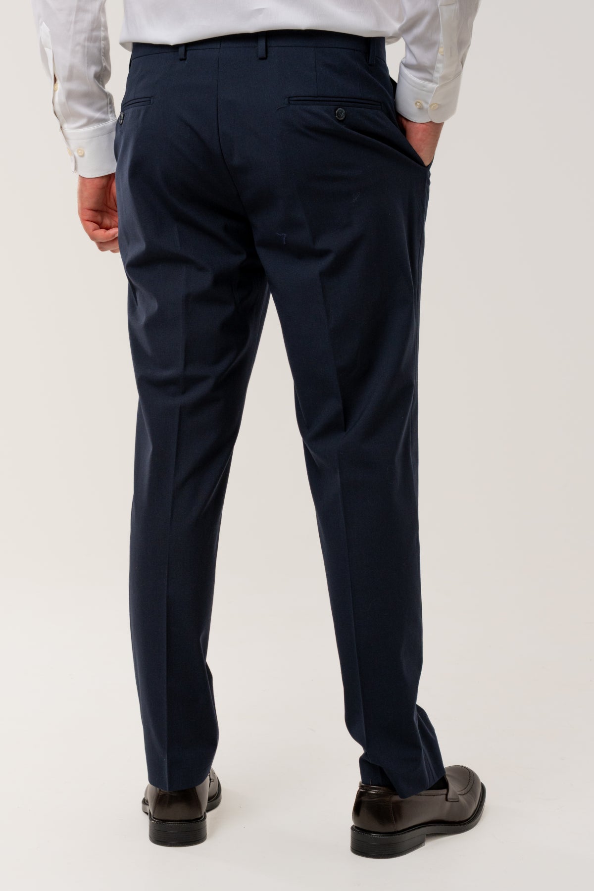 PANTALONI D'S DAMAT REGULAR FIT  - Bleumarin