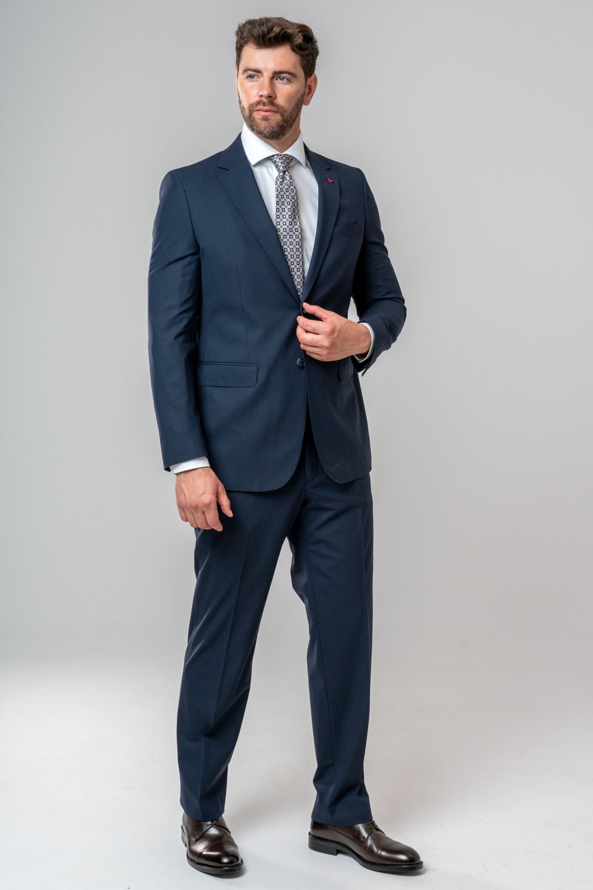 COSTUM  REGULAR FIT D'S DAMAT  - Bleumarin
