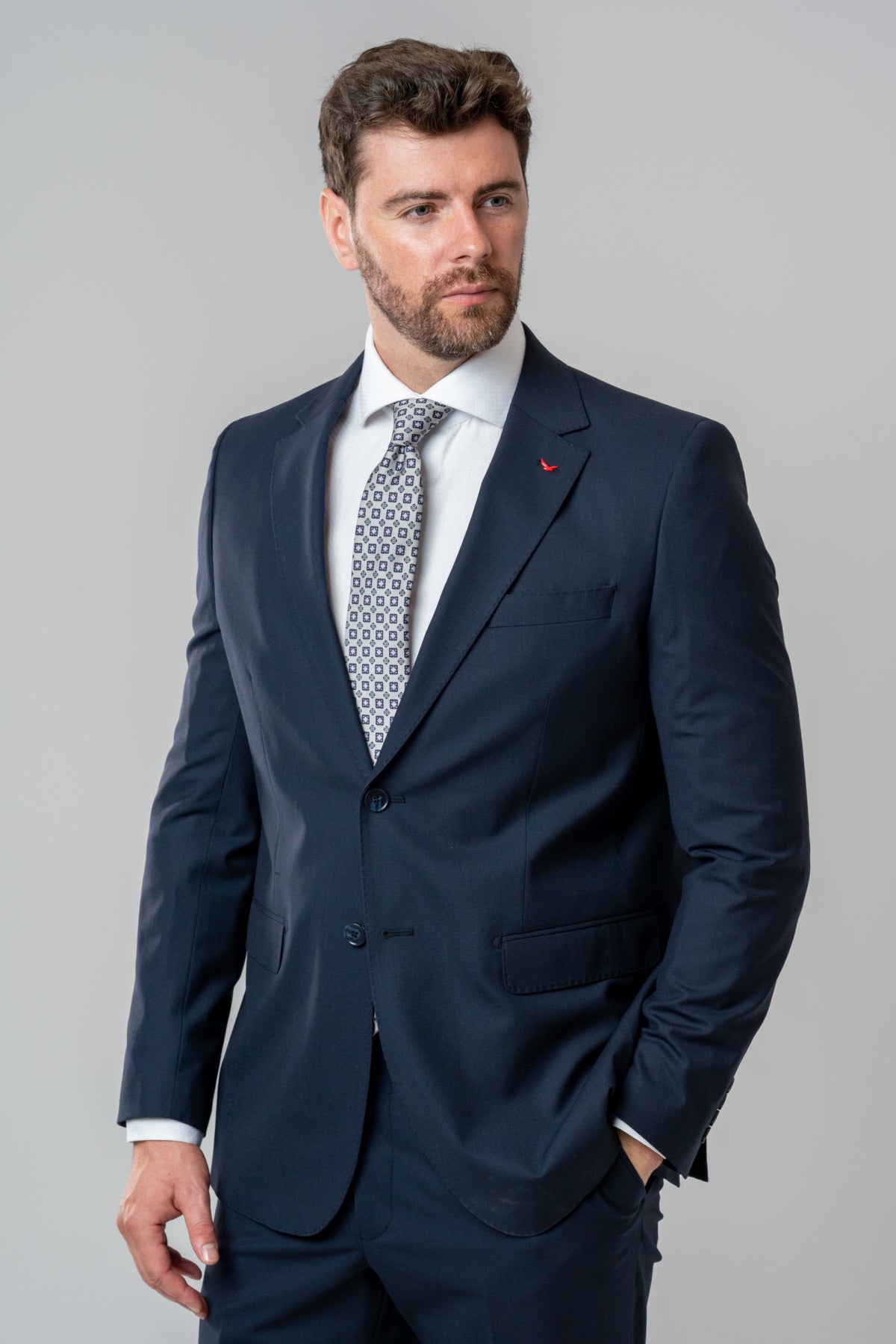 COSTUM  REGULAR FIT D'S DAMAT  - Bleumarin