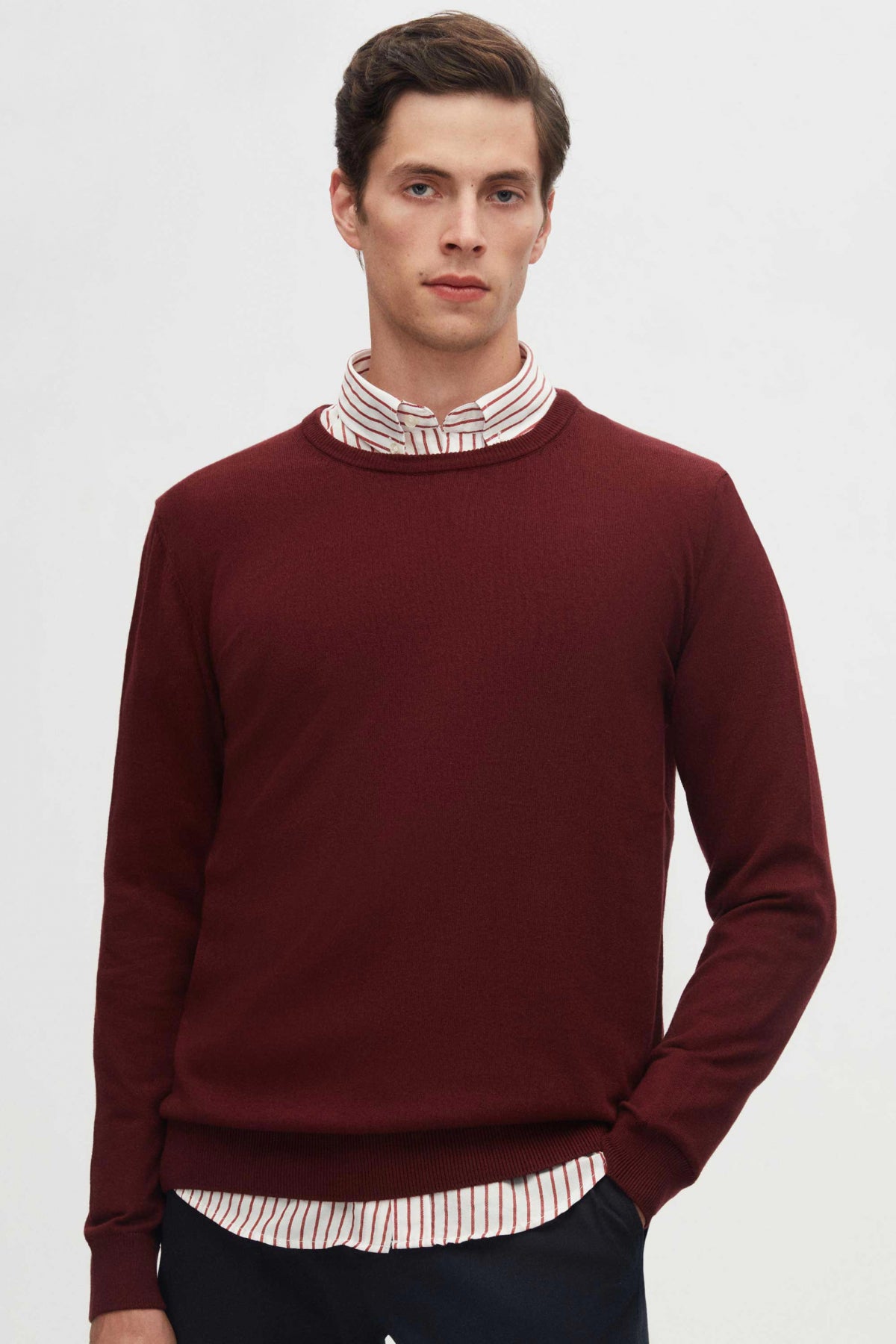 PULOVER REGULAR FIT D'S DAMAT  - Bordo