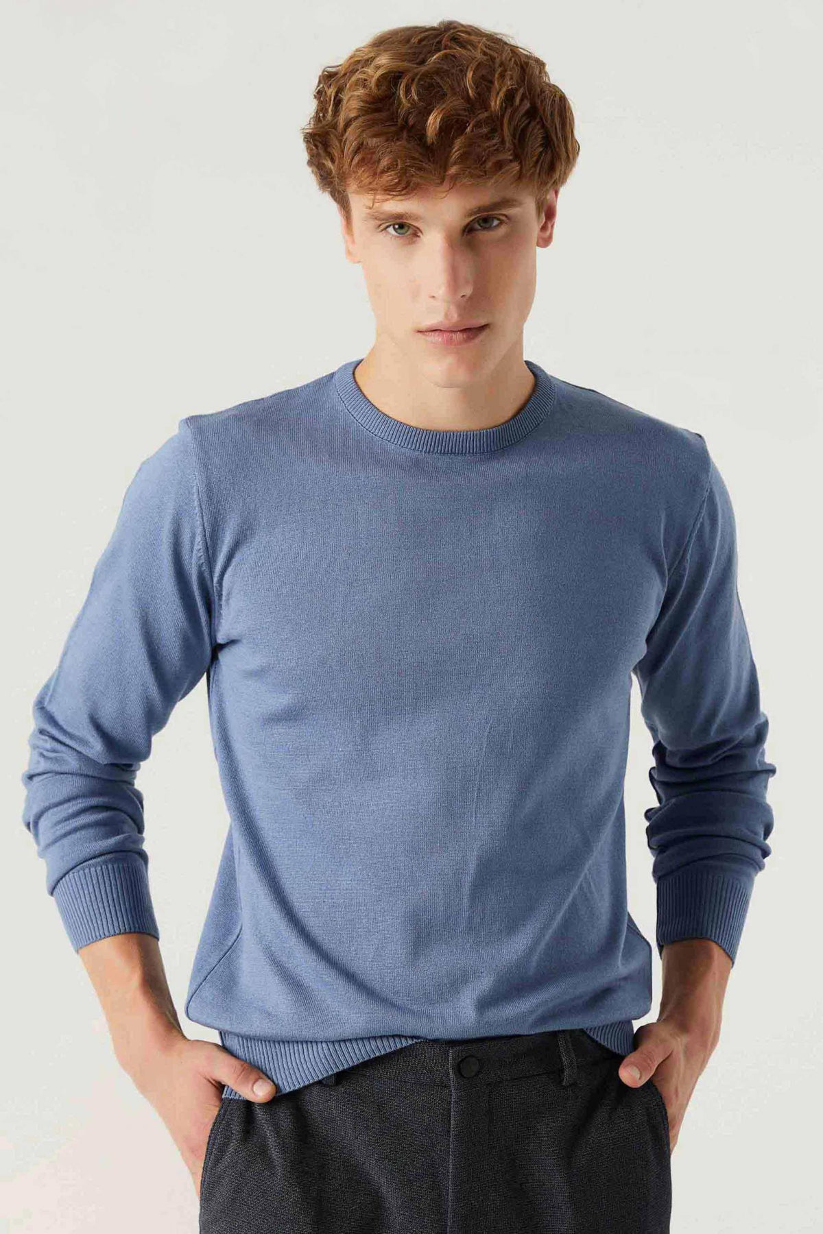 PULOVER REGULAR FIT D'S DAMAT  - Albastru Închis