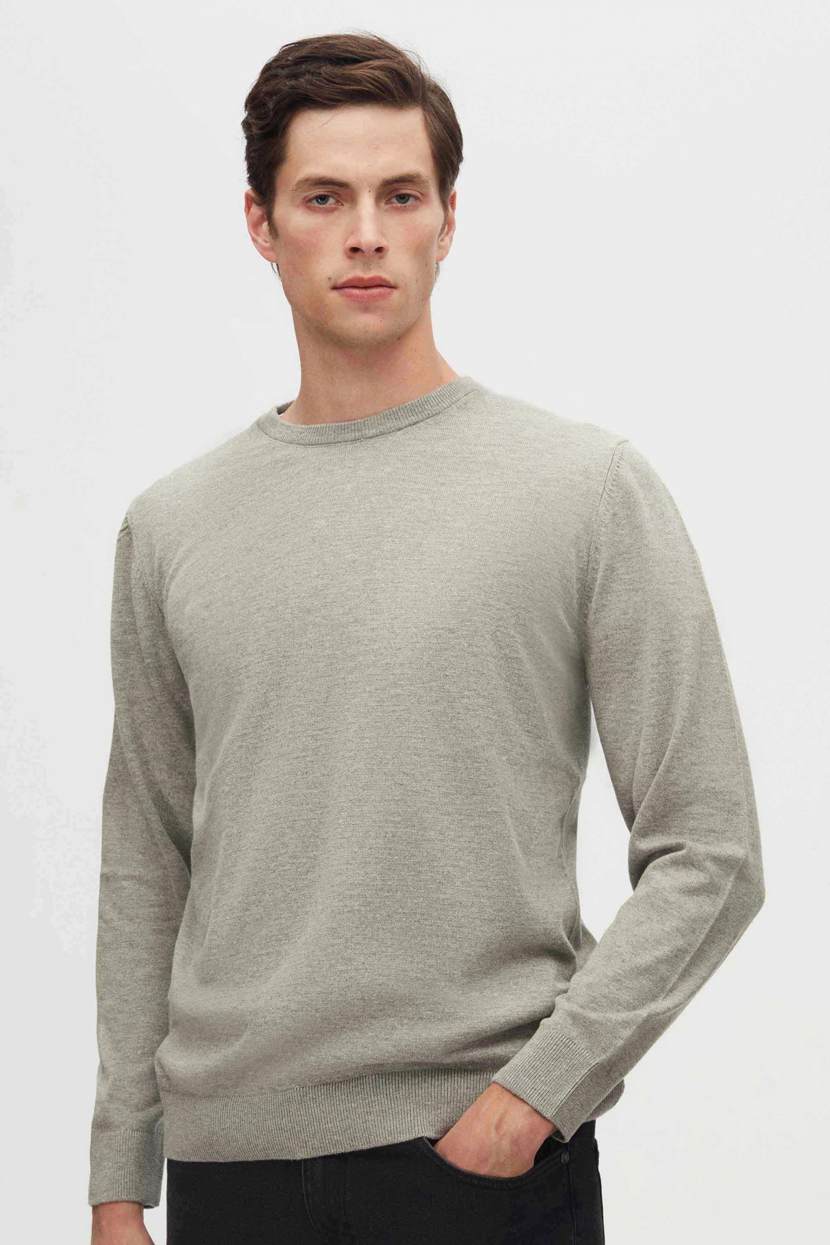 PULOVER REGULAR FIT D'S DAMAT  - Gri