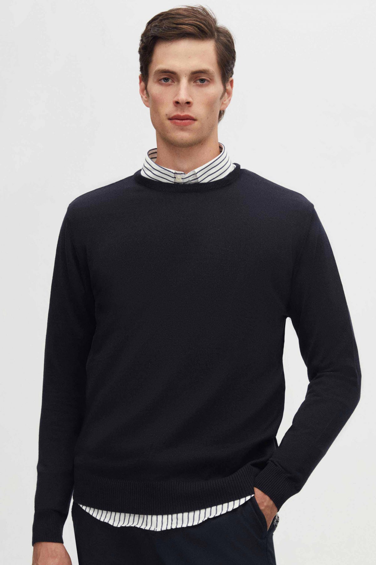 PULOVER REGULAR FIT D'S DAMAT  - Bleumarin