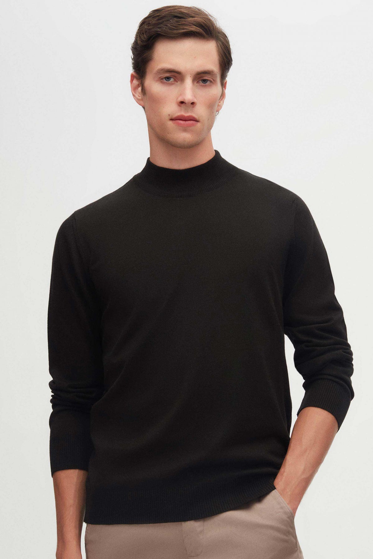 PULOVER REGULAR FIT D'S DAMAT  - Negru