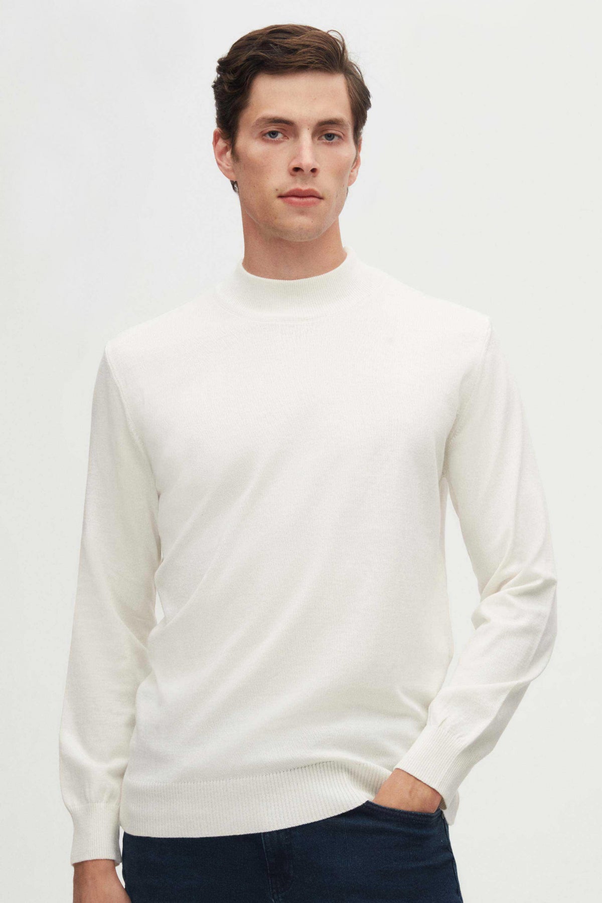 PULOVER REGULAR FIT D'S DAMAT  - Ecru