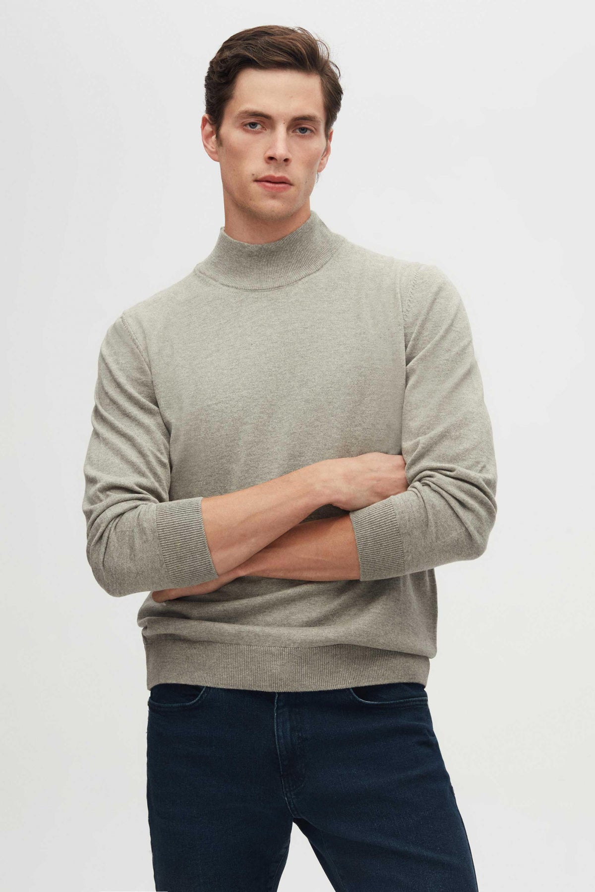 PULOVER REGULAR FIT D'S DAMAT  - Gri