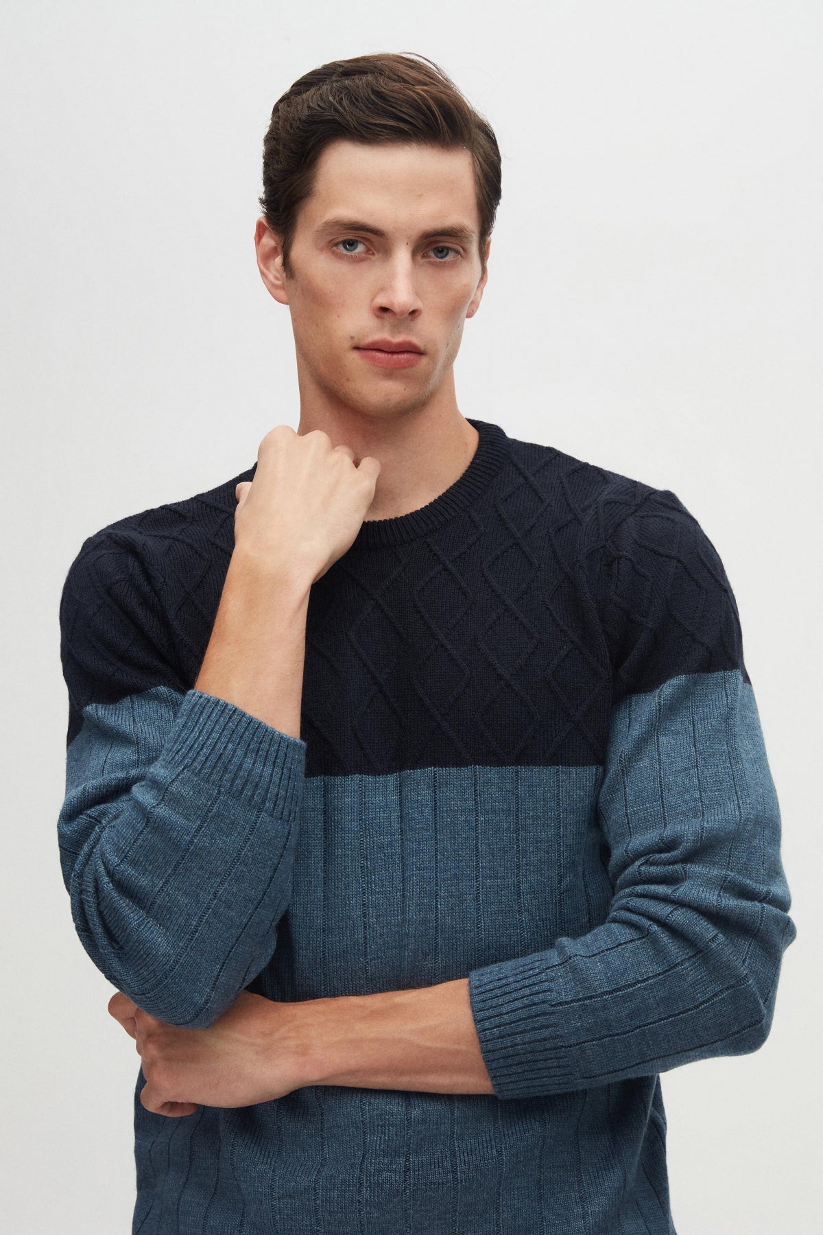 PULOVER REGULAR FIT D'S DAMAT  - Bleumarin