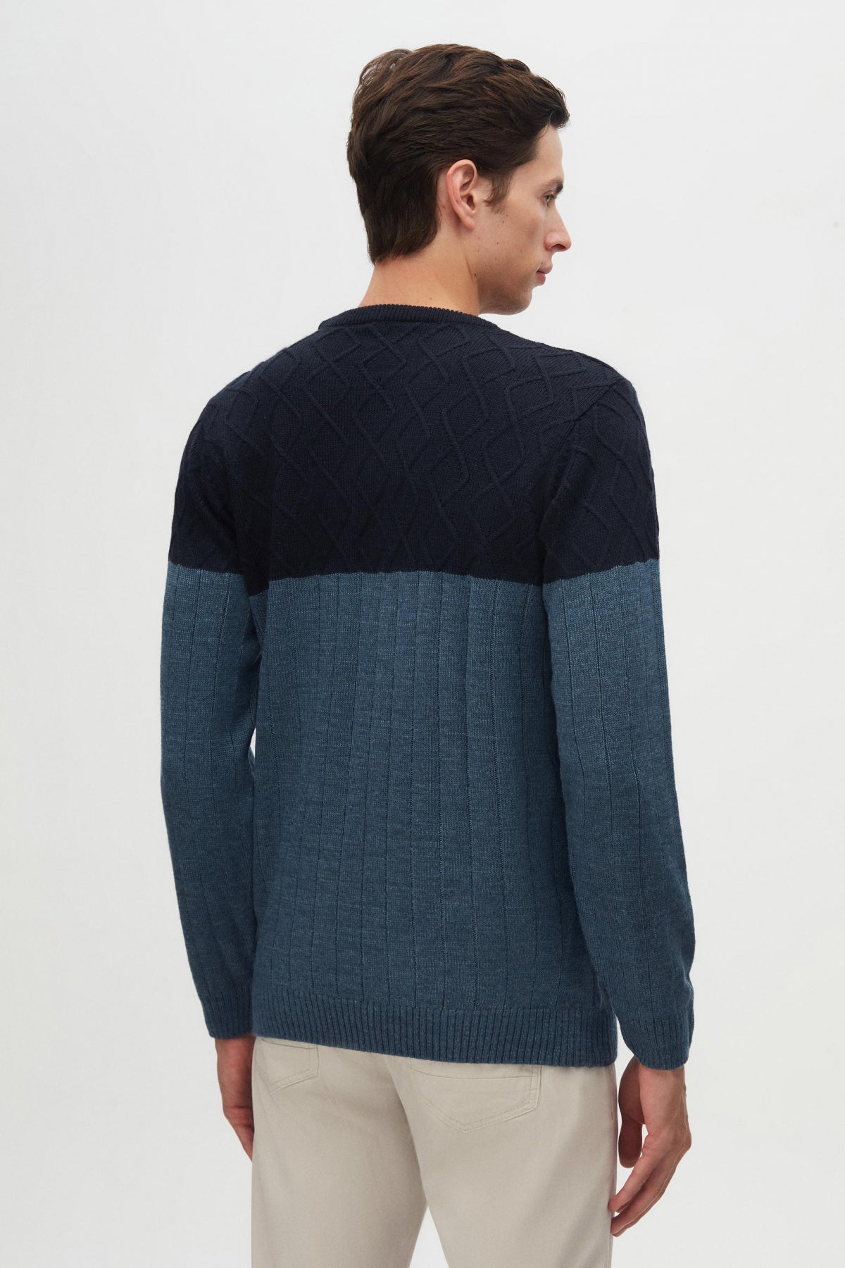 PULOVER REGULAR FIT D'S DAMAT  - Bleumarin