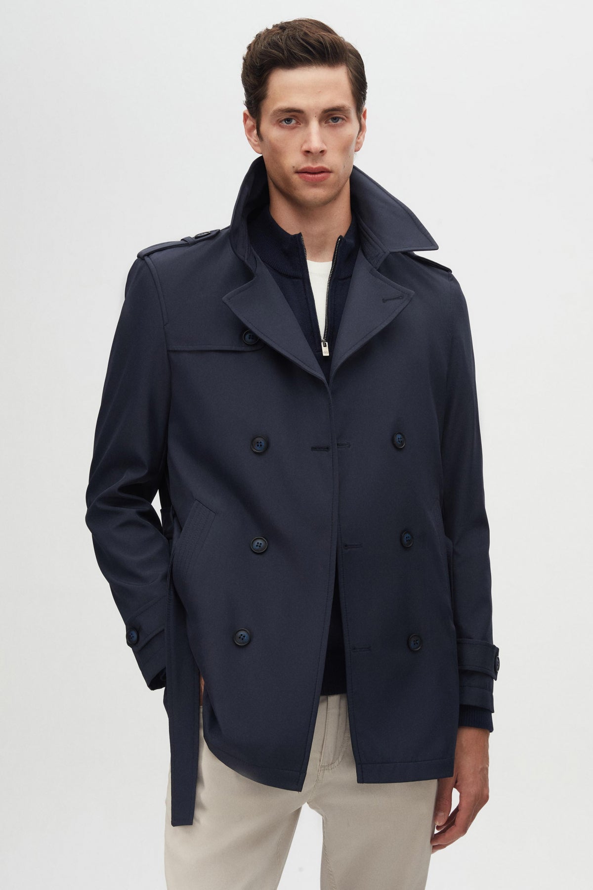 TRENCI REGULAR FIT D'S DAMAT  - Bleumarin