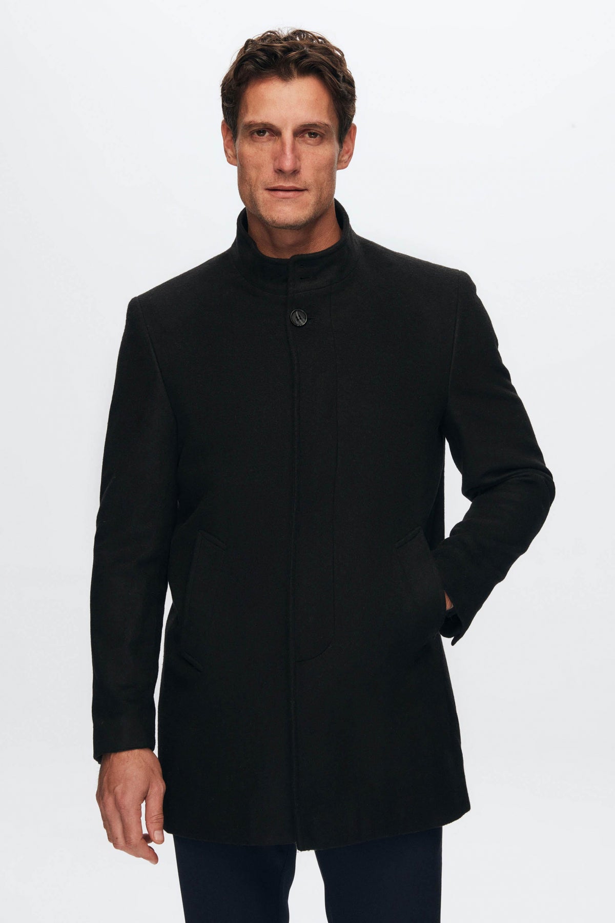 PALTON LANA REGULAR FIT D'S DAMAT  - Negru