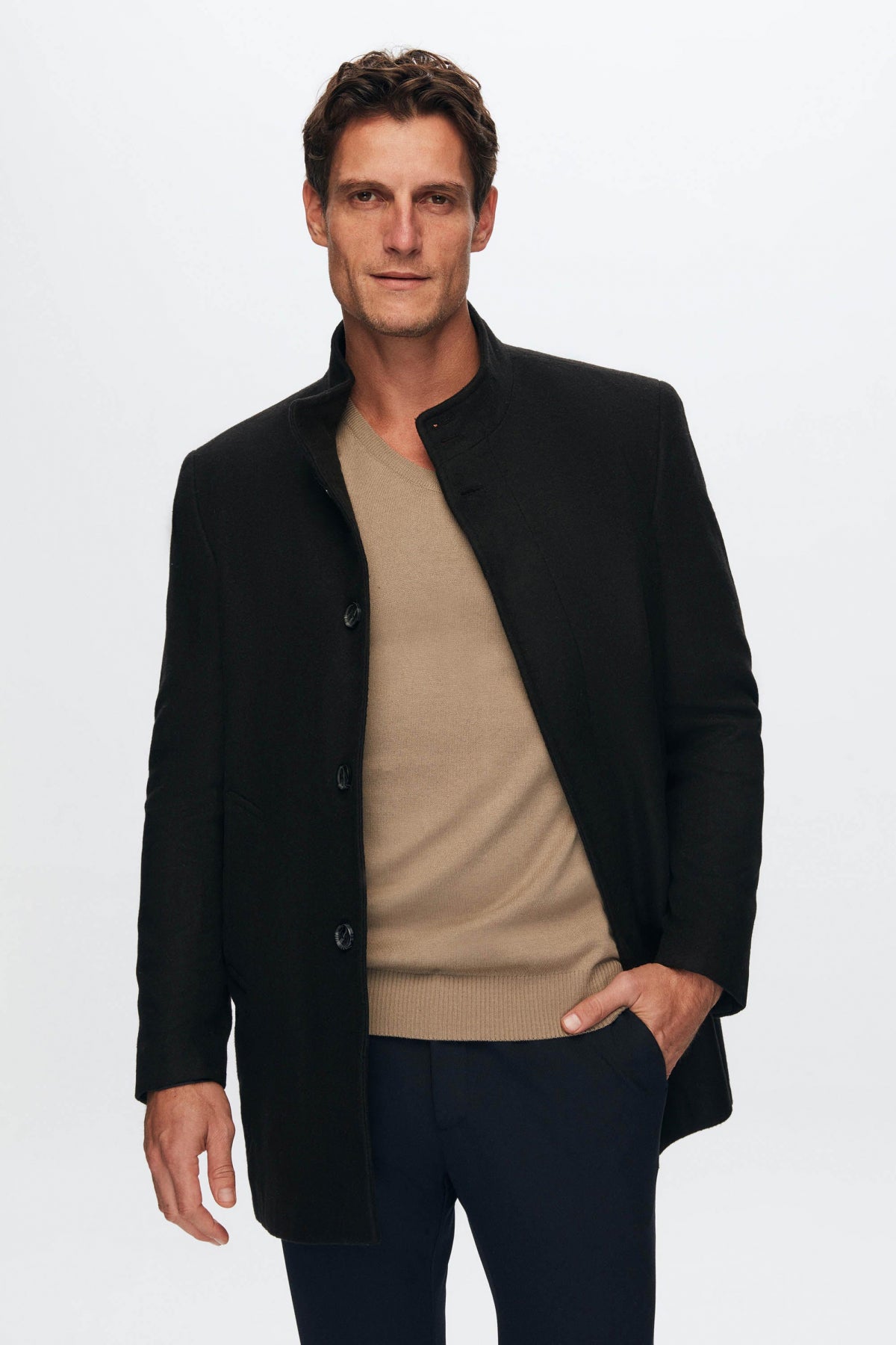 PALTON LANA REGULAR FIT D'S DAMAT  - Negru