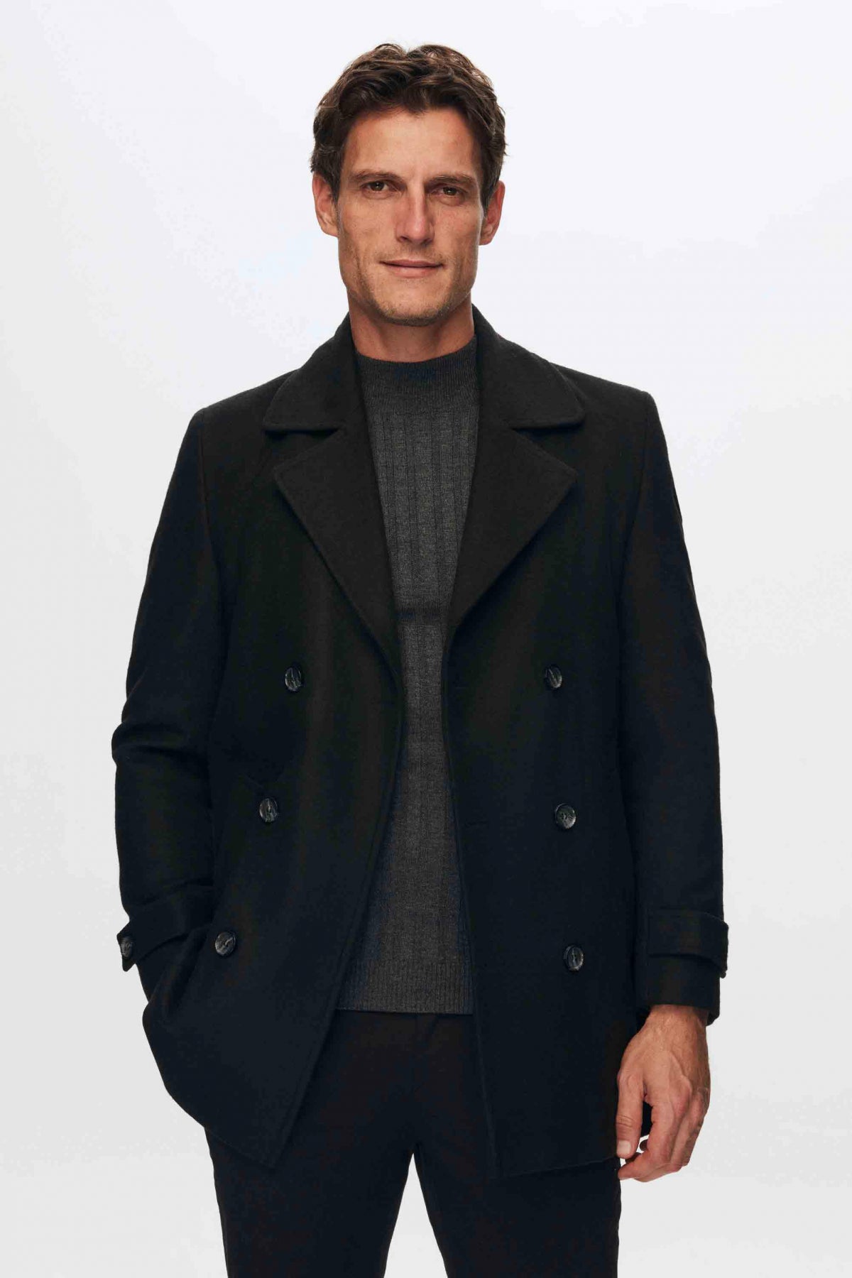 PALTON LANA REGULAR FIT D'S DAMAT  - Negru