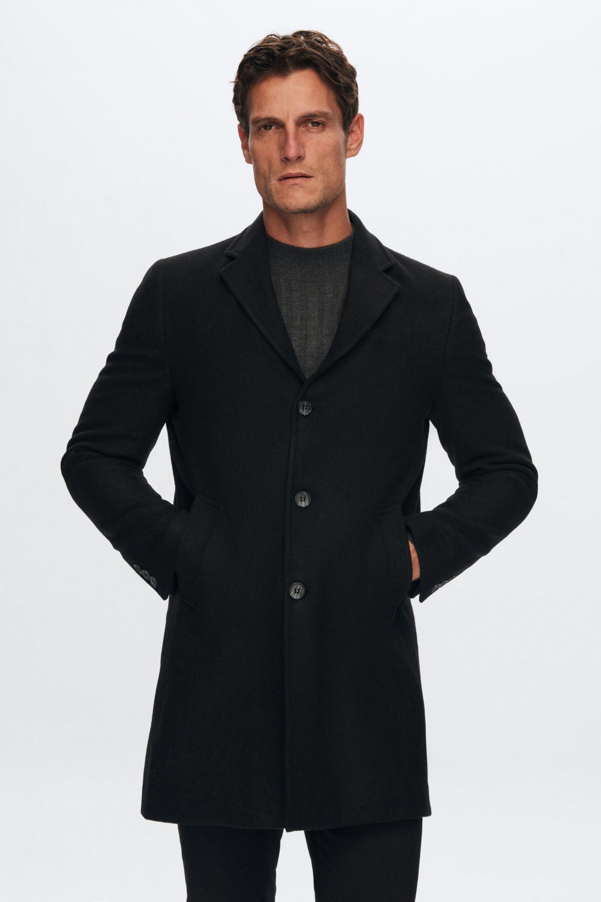 PALTON LANA REGULAR FIT D'S DAMAT  - Negru