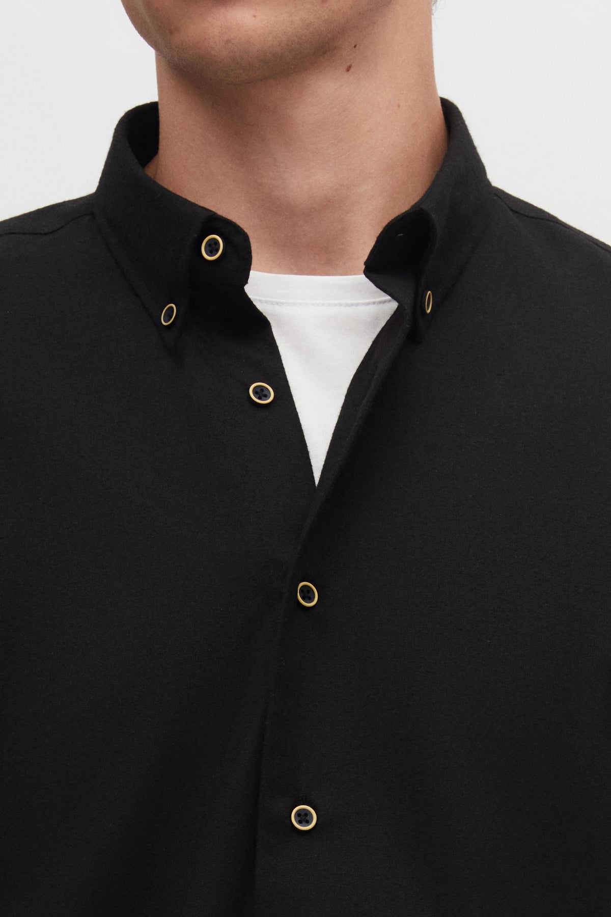 CAMASA REGULAR FIT D'S DAMAT  - Negru