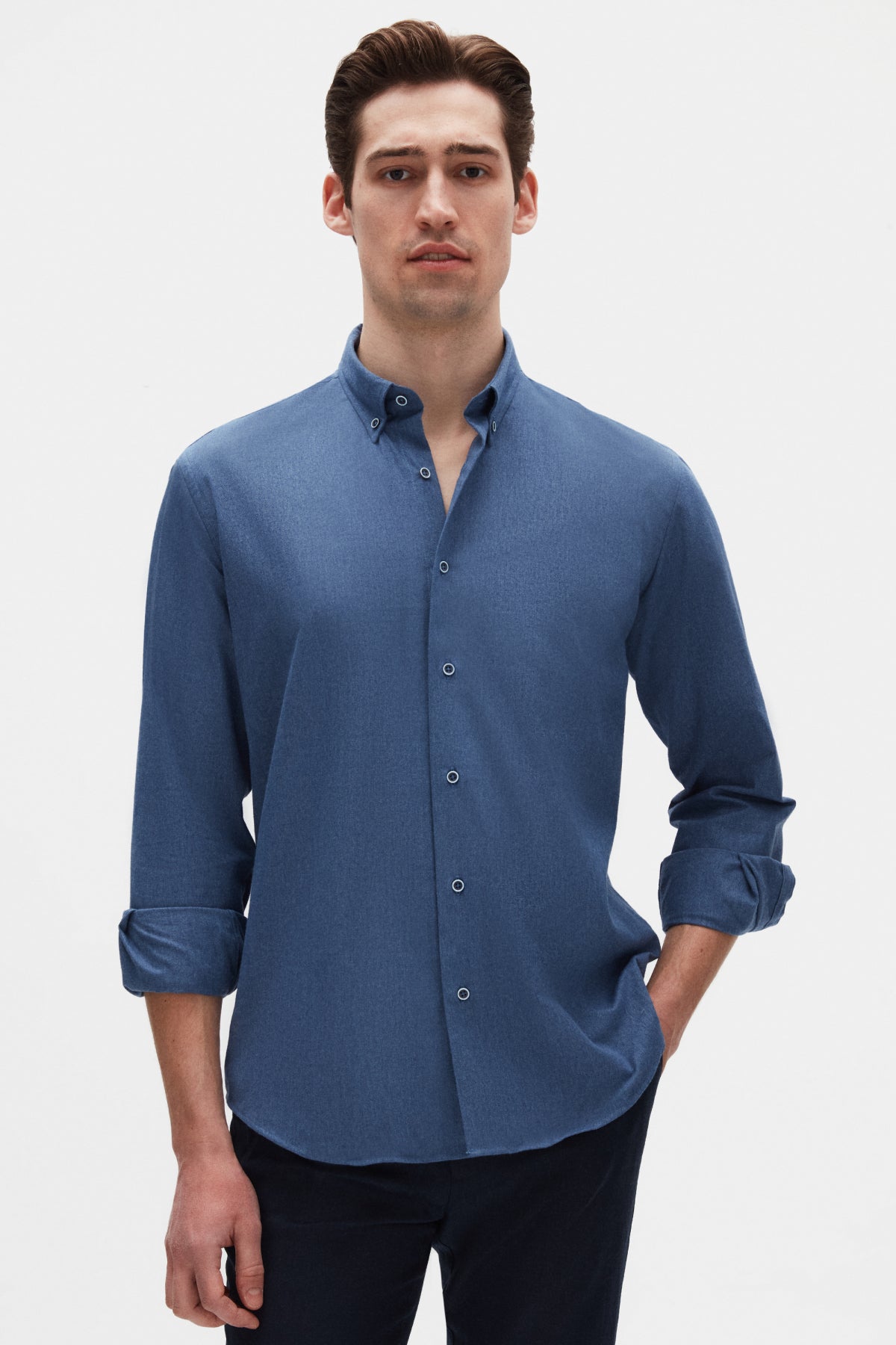 CAMASA REGULAR FIT D'S DAMAT  - Albastru